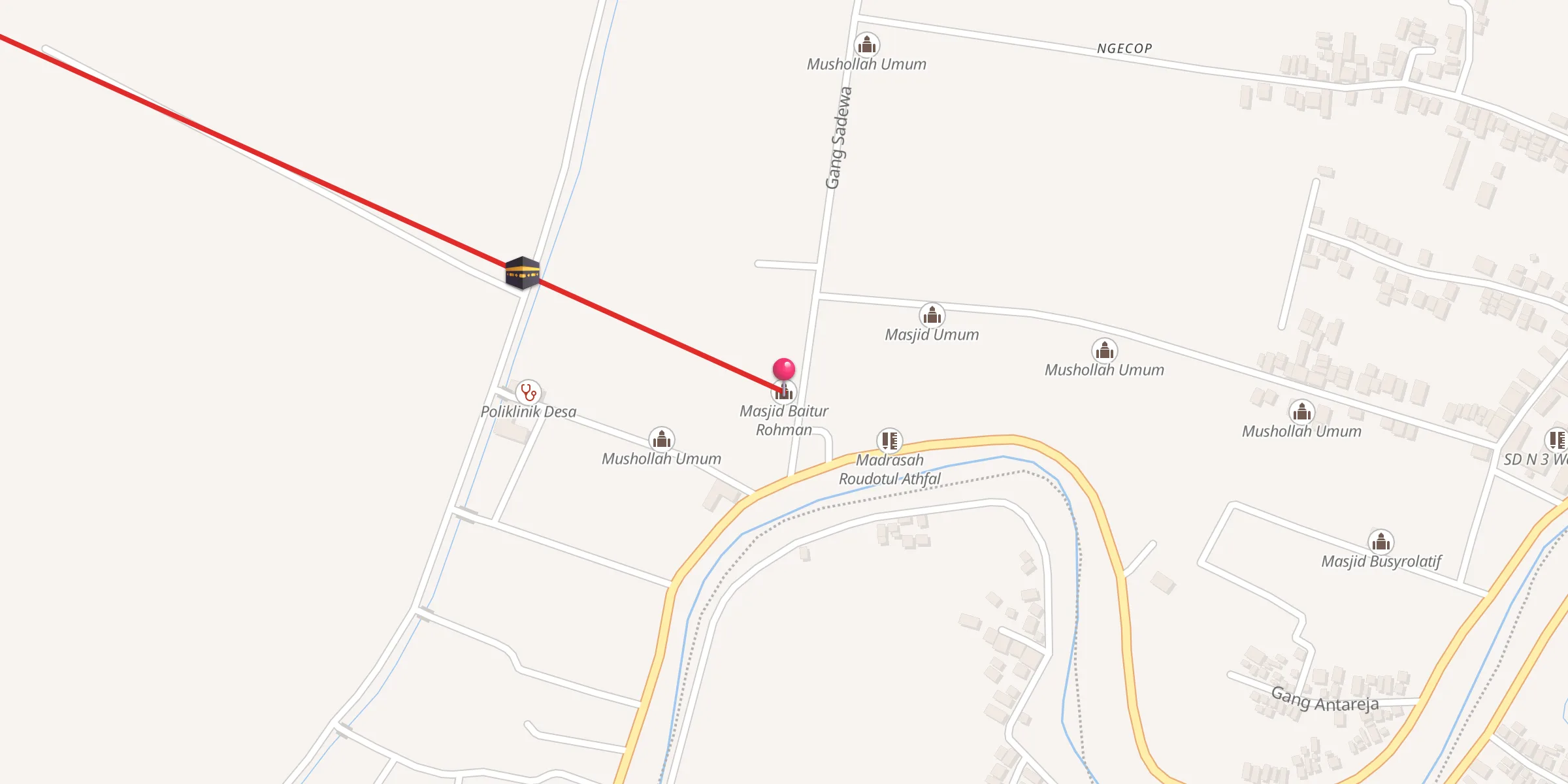 Carte de localisation : Masjid Baitur Rohman