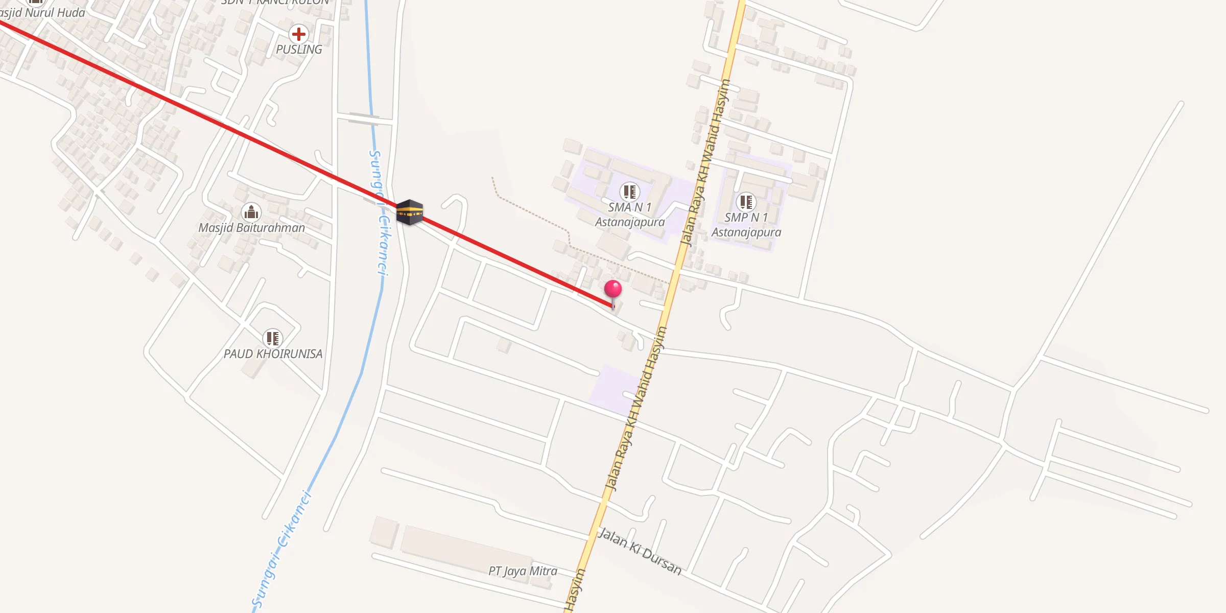 Carte de localisation : Masjid Al Karomah