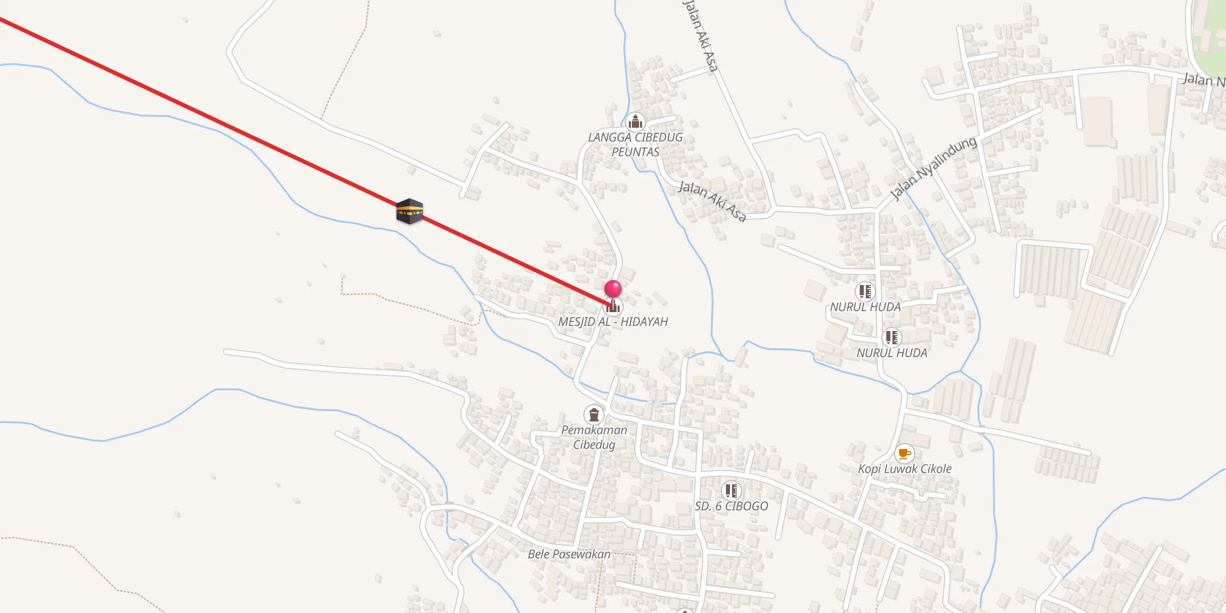 Carte de localisation : MESJID AL - HIDAYAH