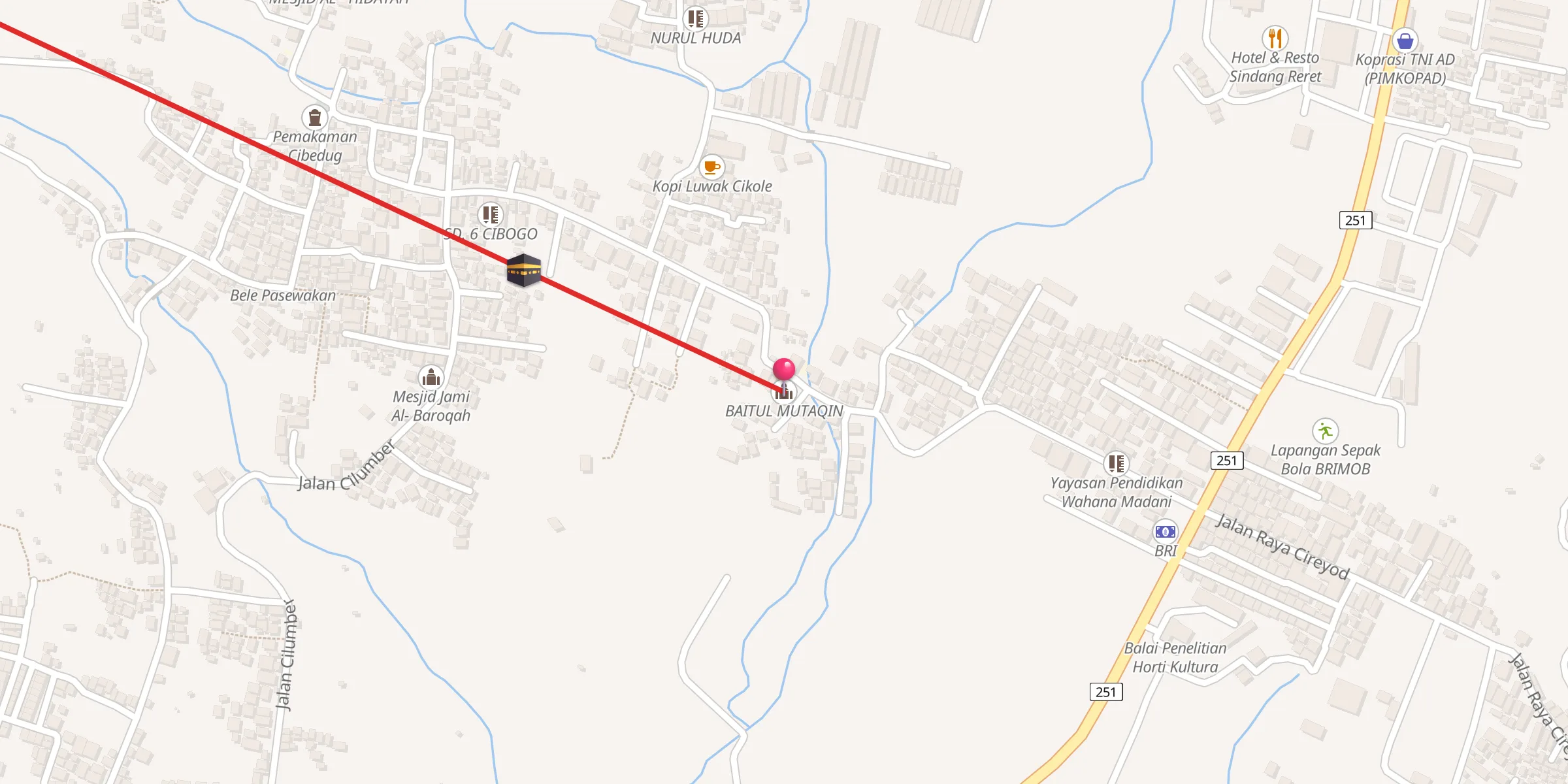 Carte de localisation : BAITUL MUTAQIN