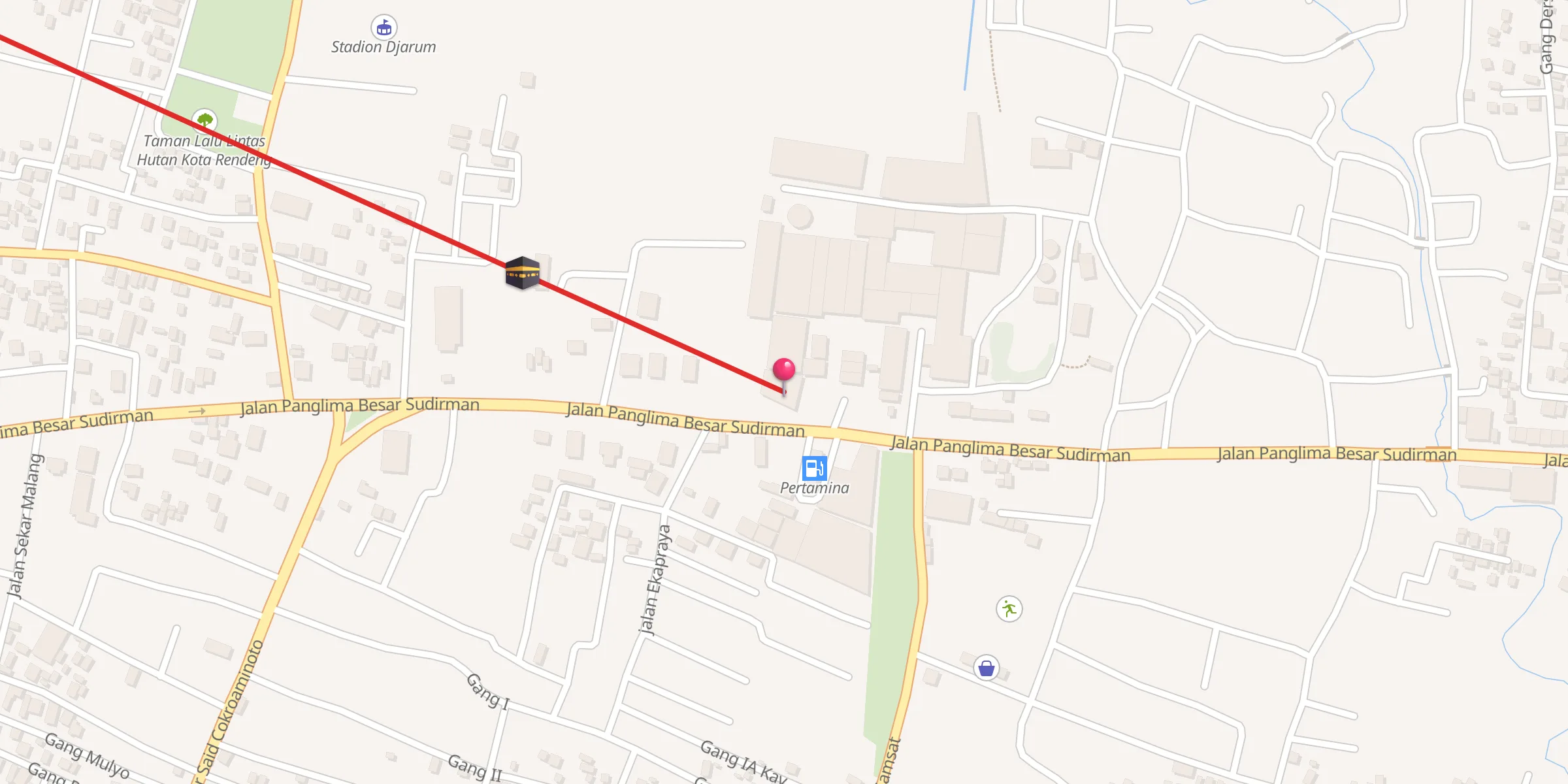 Carte de localisation : Masjid Jami' Al-Athas PG Rendeng