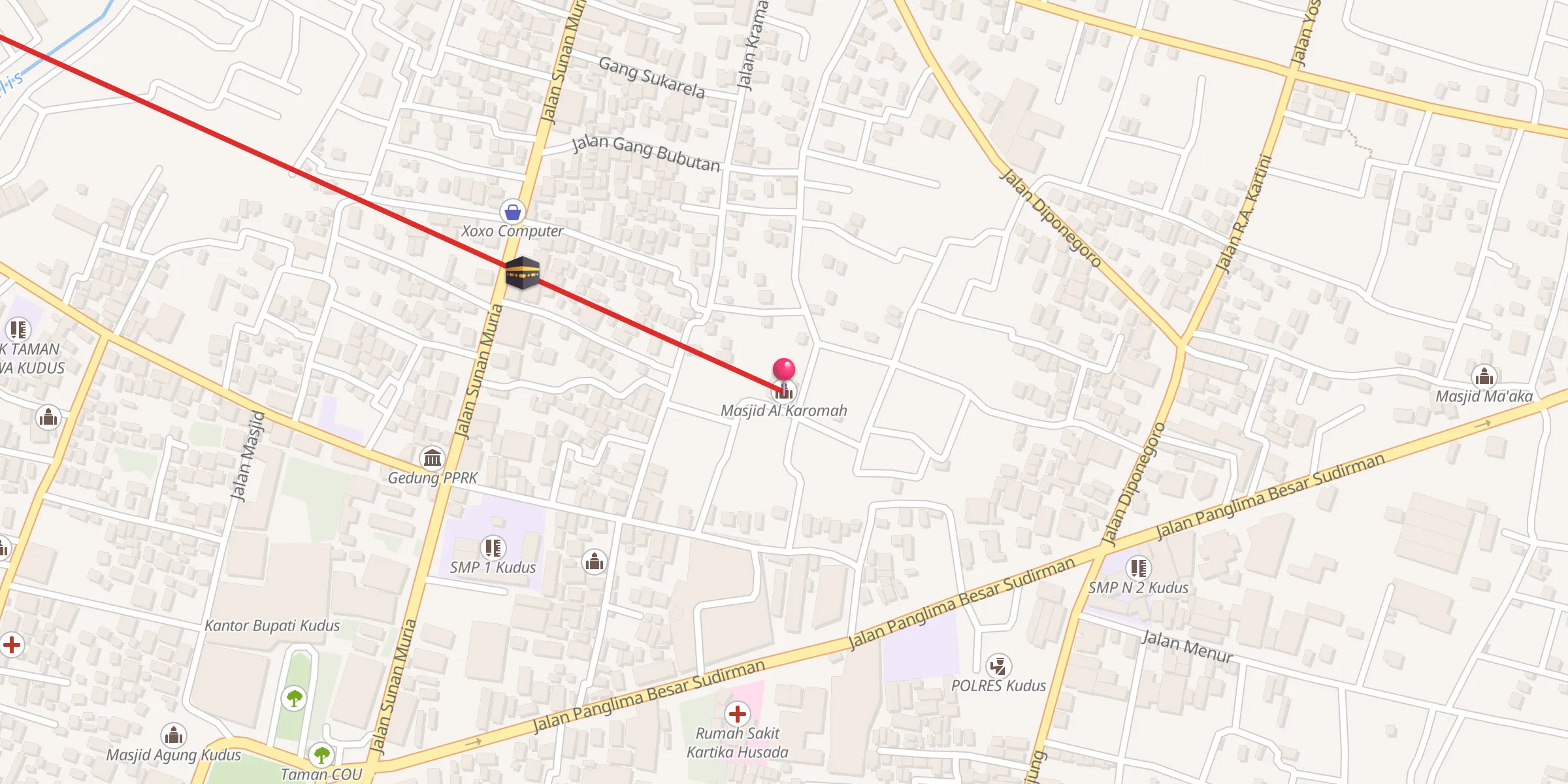 Carte de localisation : Masjid Al Karomah