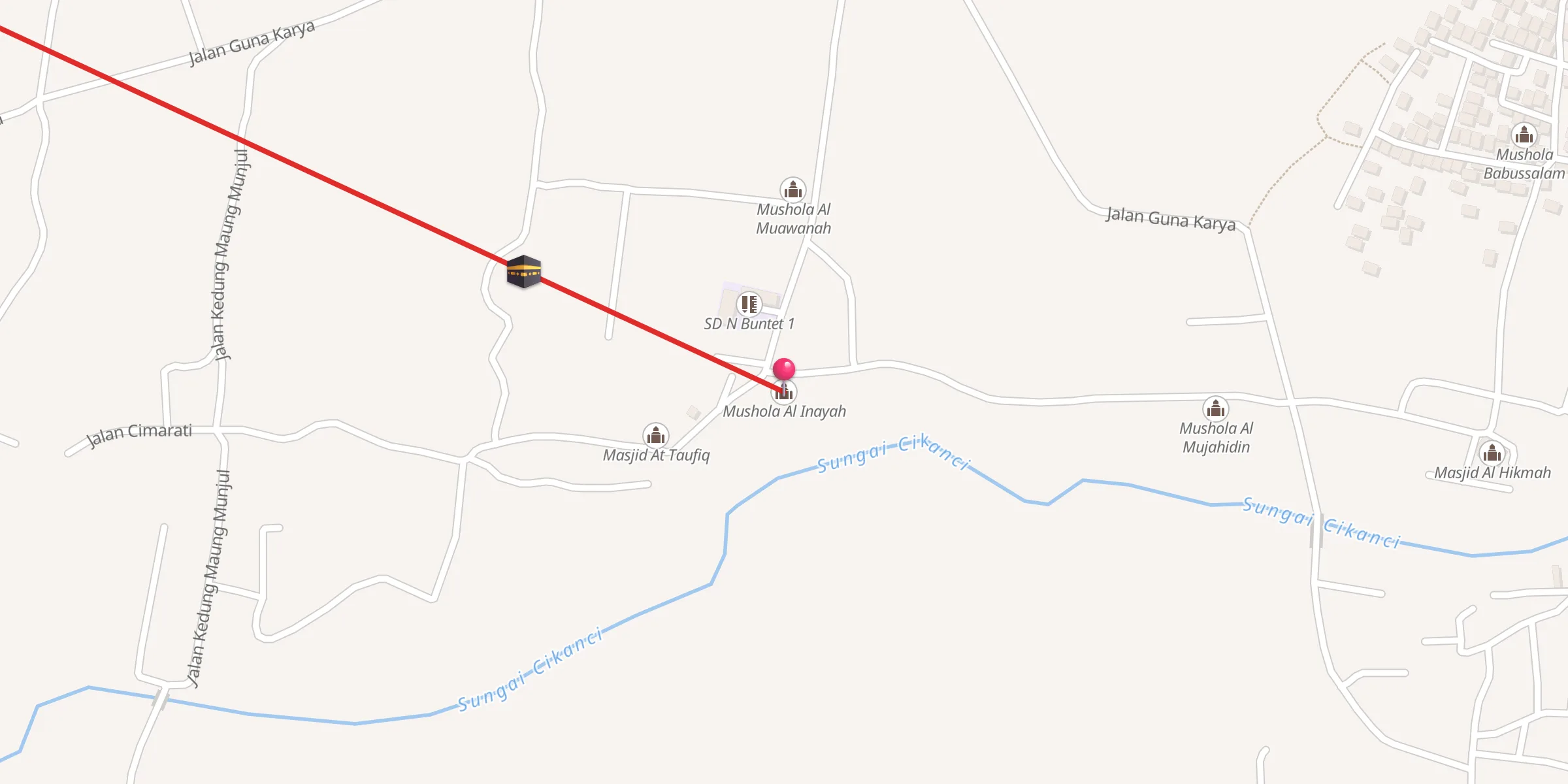 Carte de localisation : Mushola Al Inayah