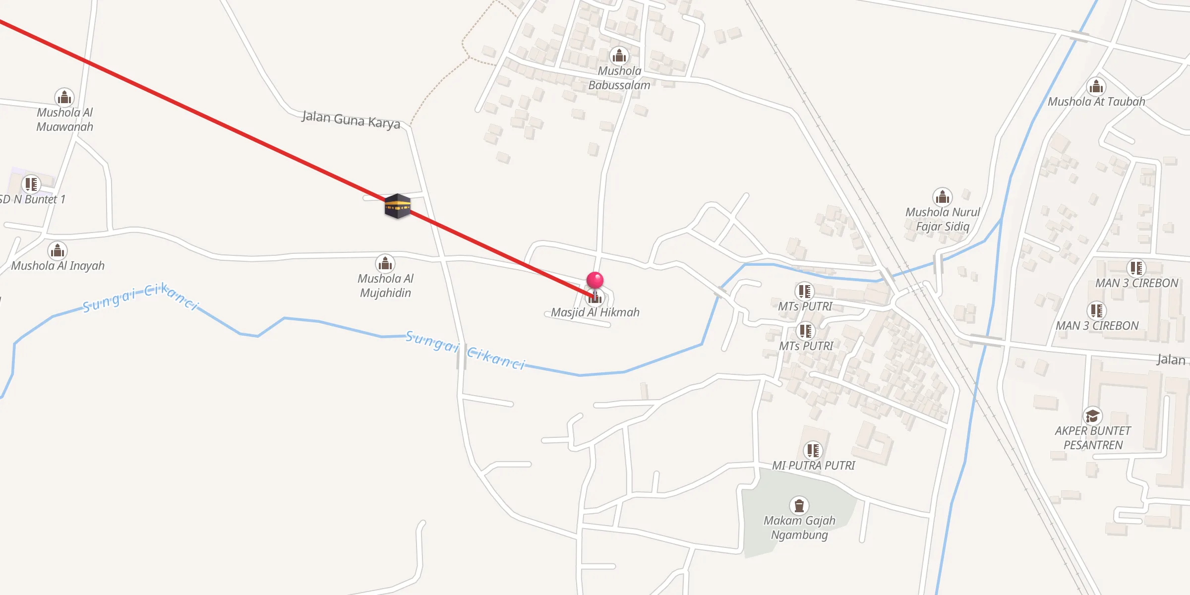 Carte de localisation : Masjid Al Hikmah