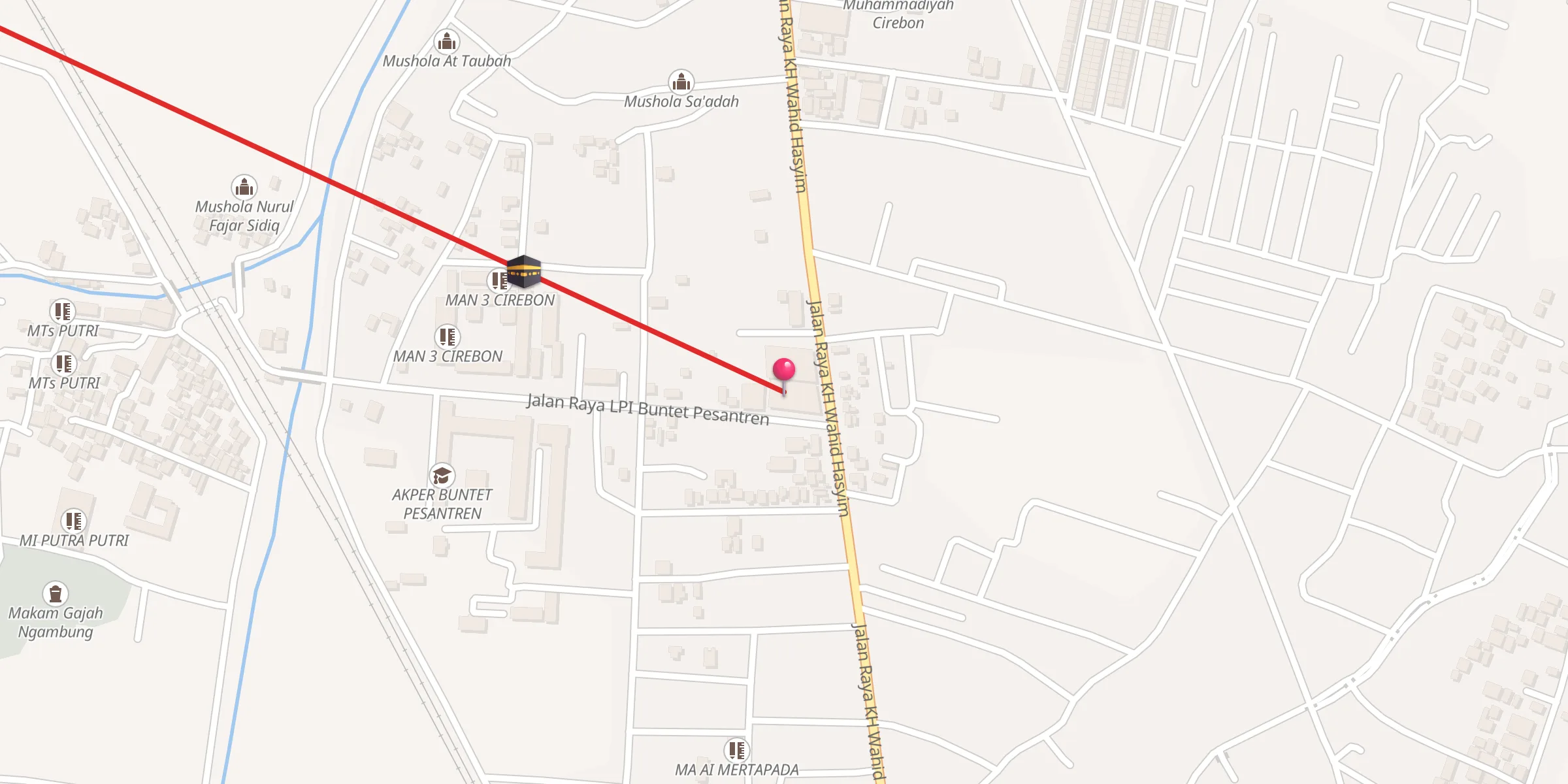 Carte de localisation : Masjid Baitul Akbar