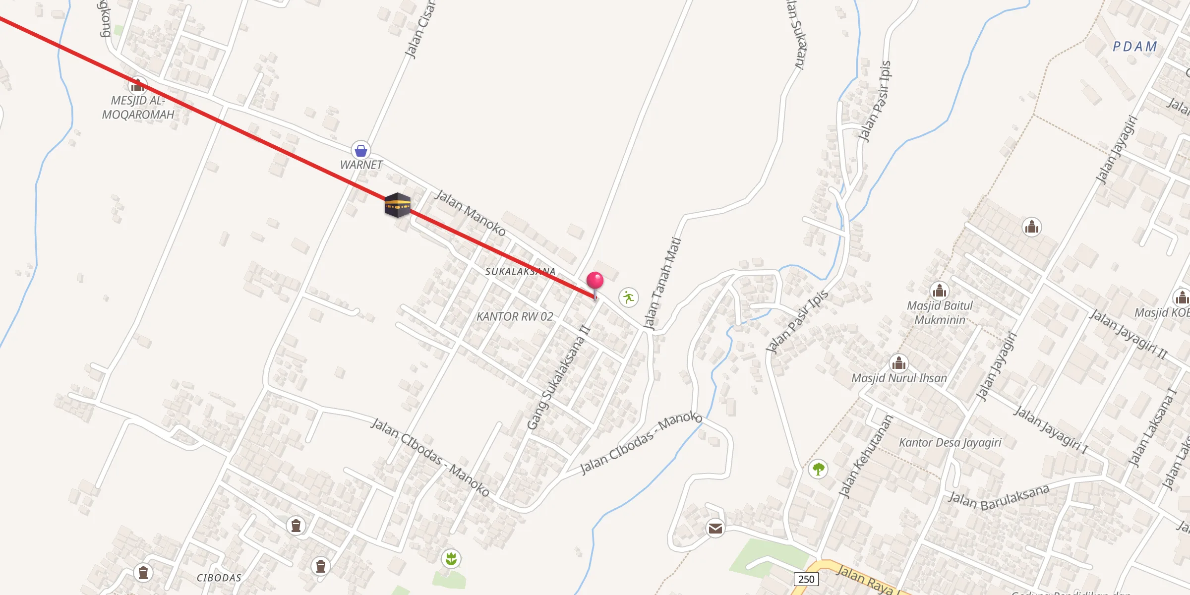 Carte de localisation : MASJID AL IKHLAS RW 02