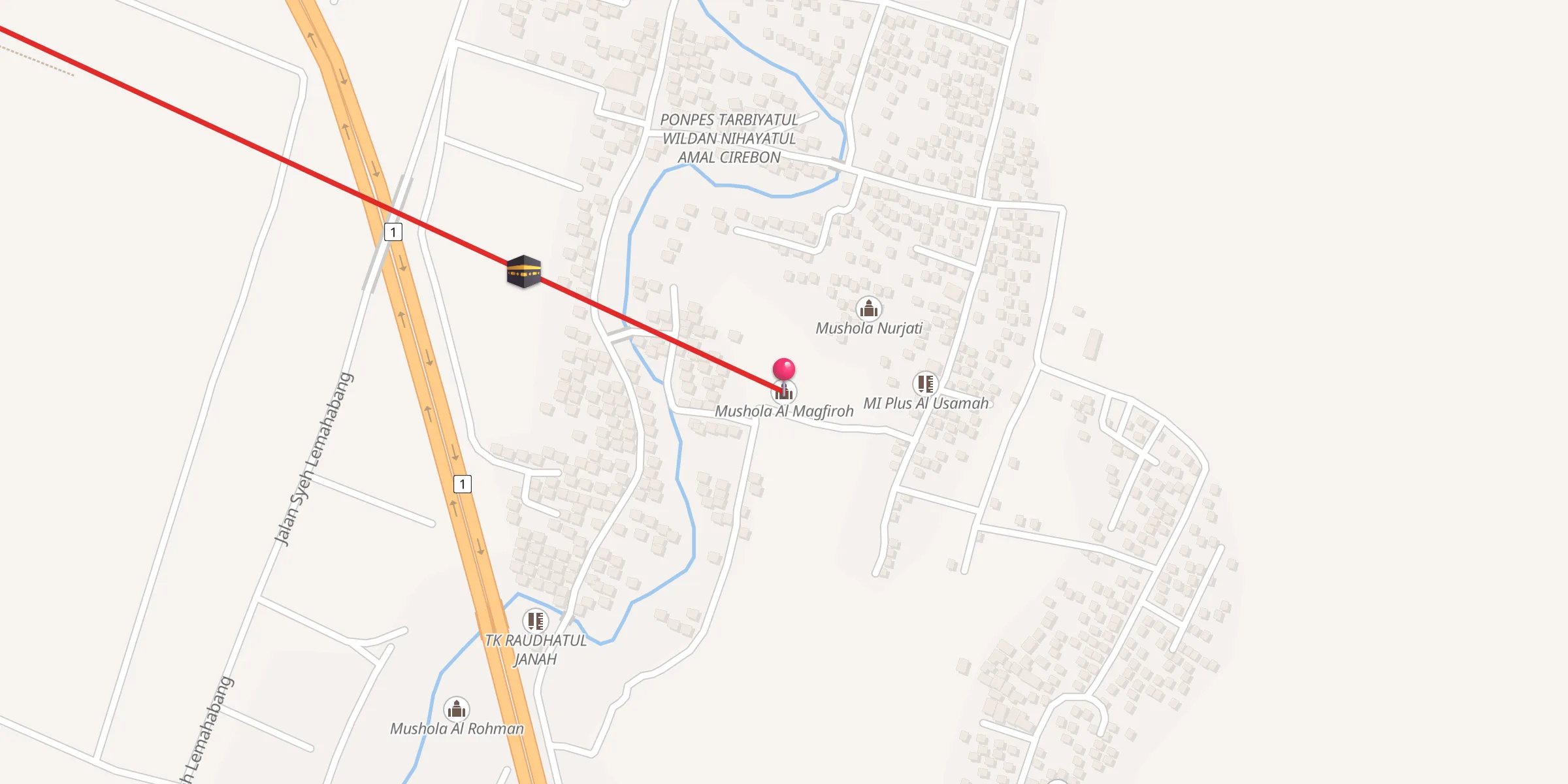 Carte de localisation : Mushola Al Magfiroh