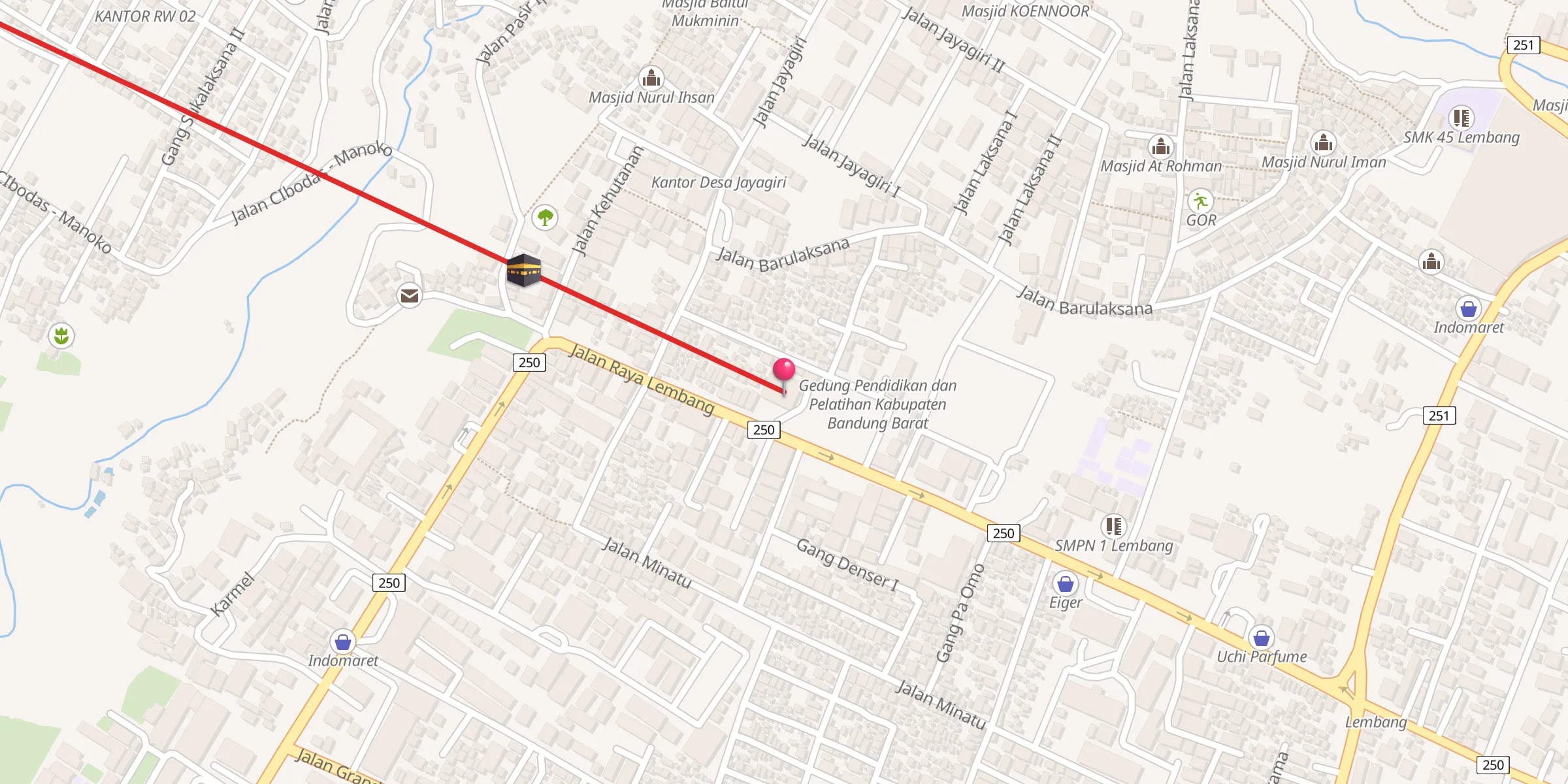 Carte de localisation : Masjid Agung Lembang
