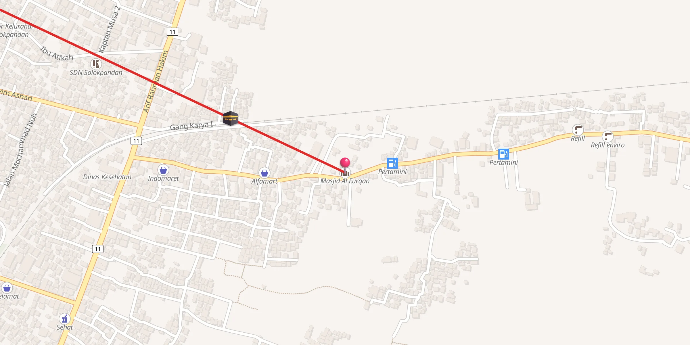 Carte de localisation : Masjid Al Furqan
