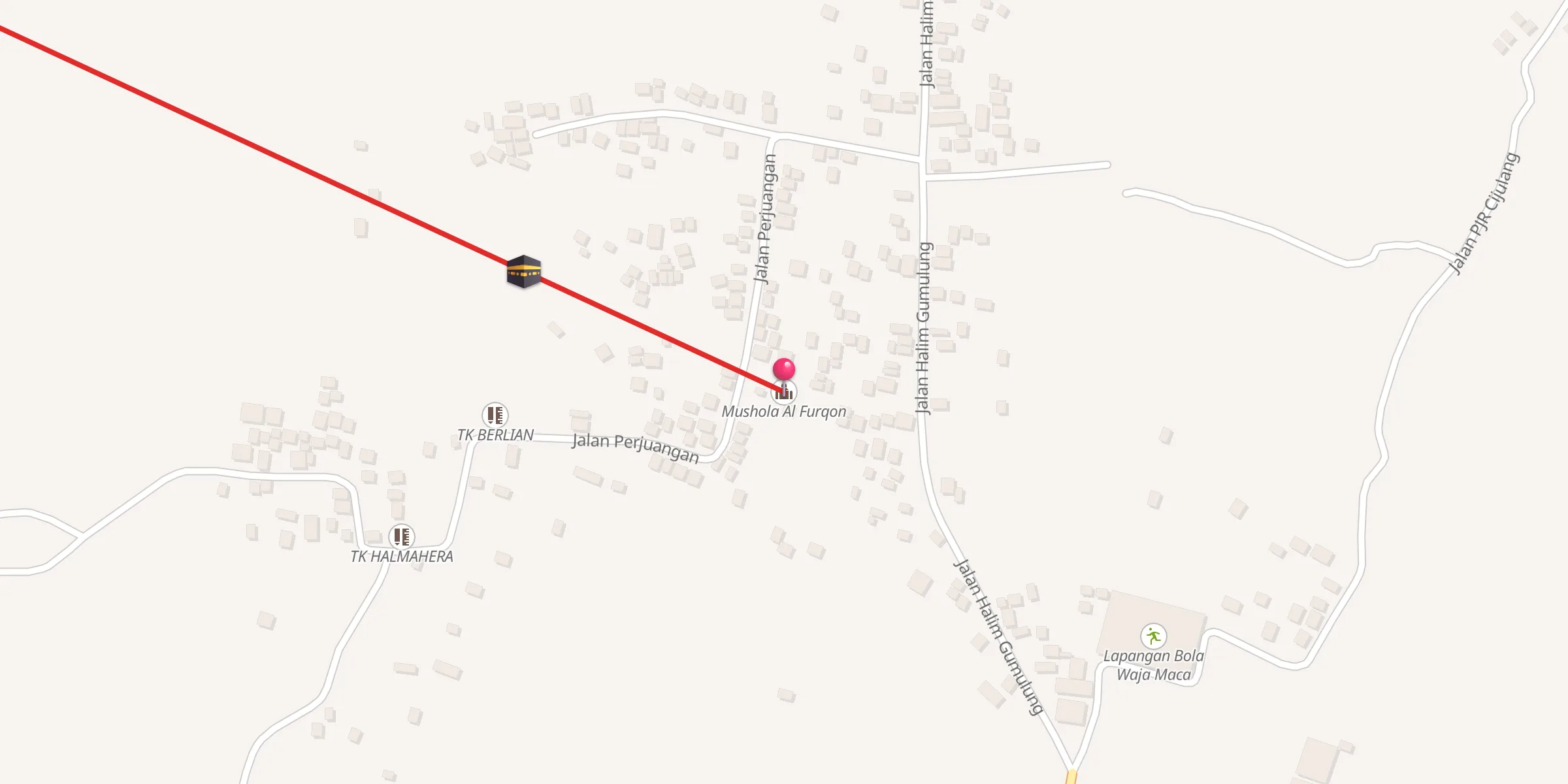 Carte de localisation : Mushola Al Furqon