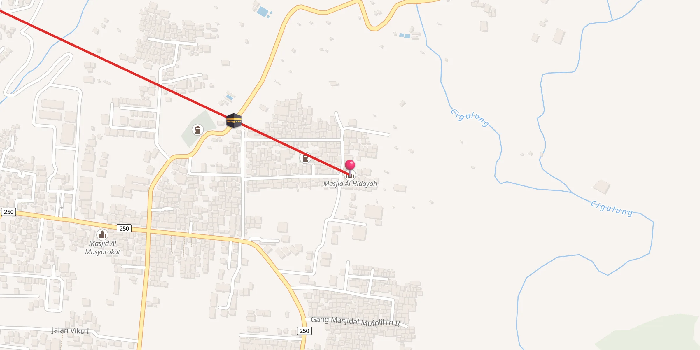 Carte de localisation : Masjid Al Hidayah