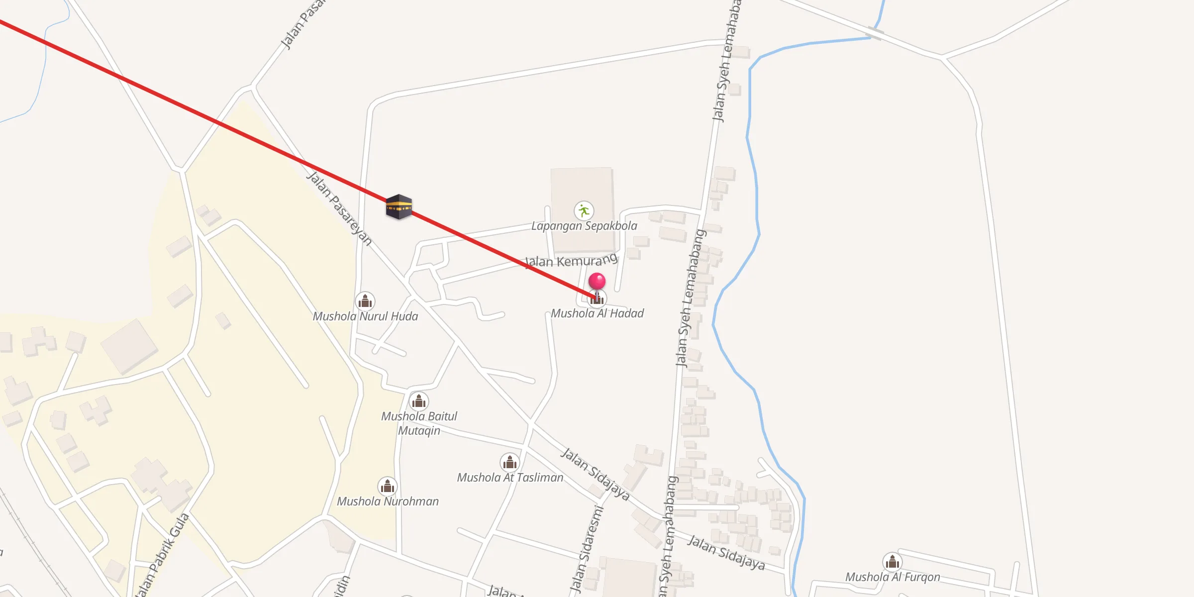 Carte de localisation : Mushola Al Hadad