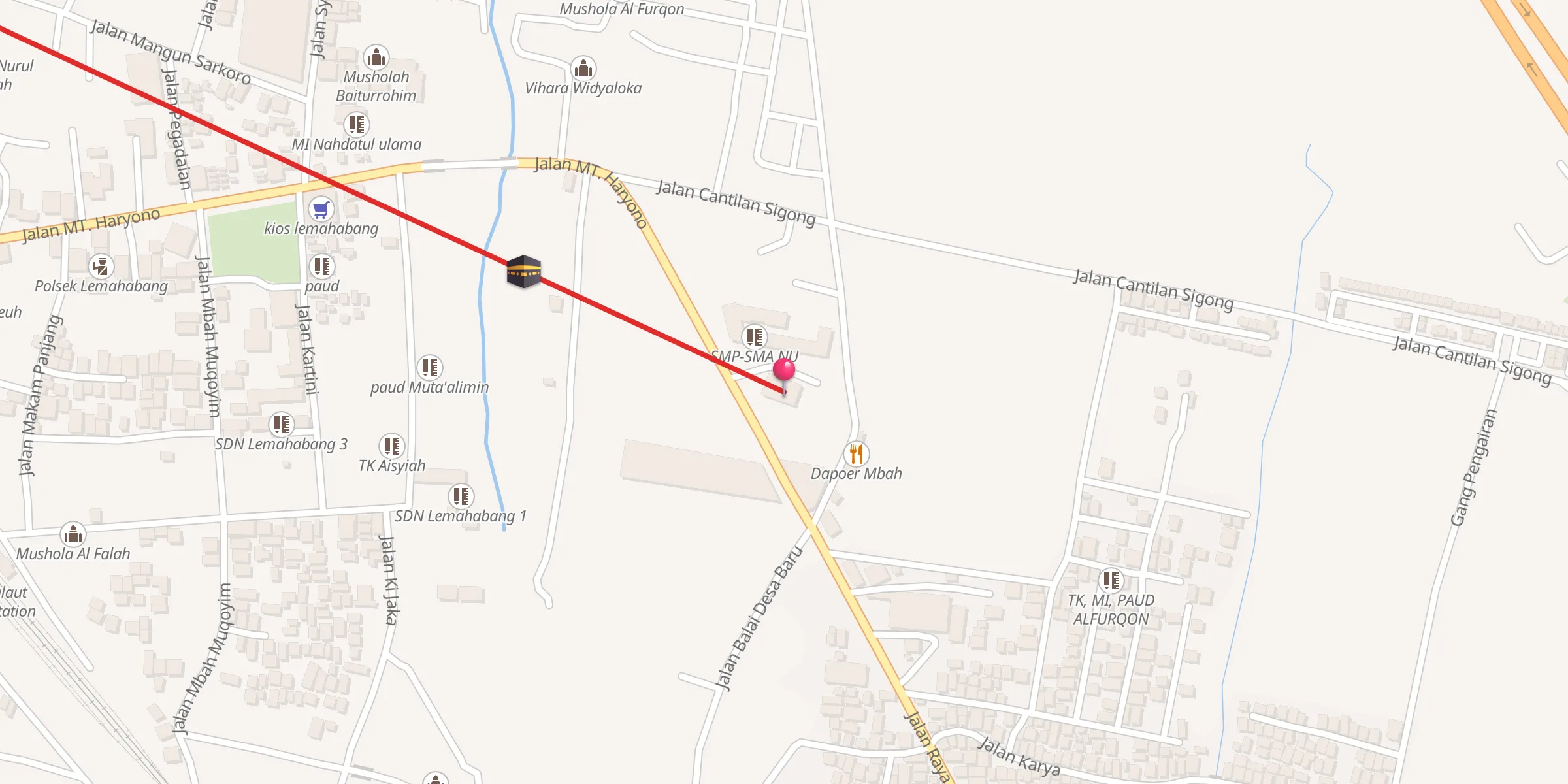 Carte de localisation : Masjid Al Barkah