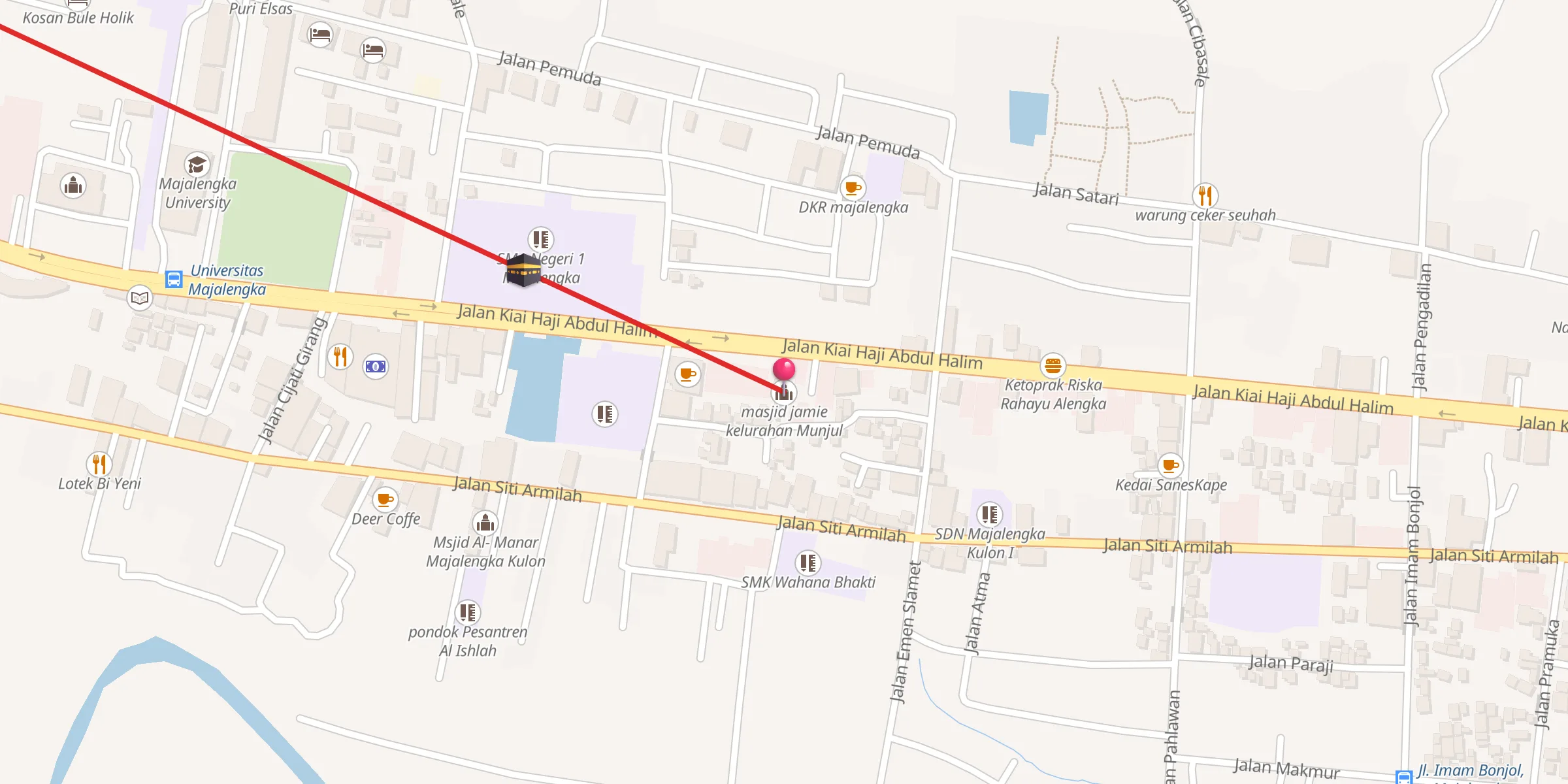 Carte de localisation : masjid jamie kelurahan Munjul