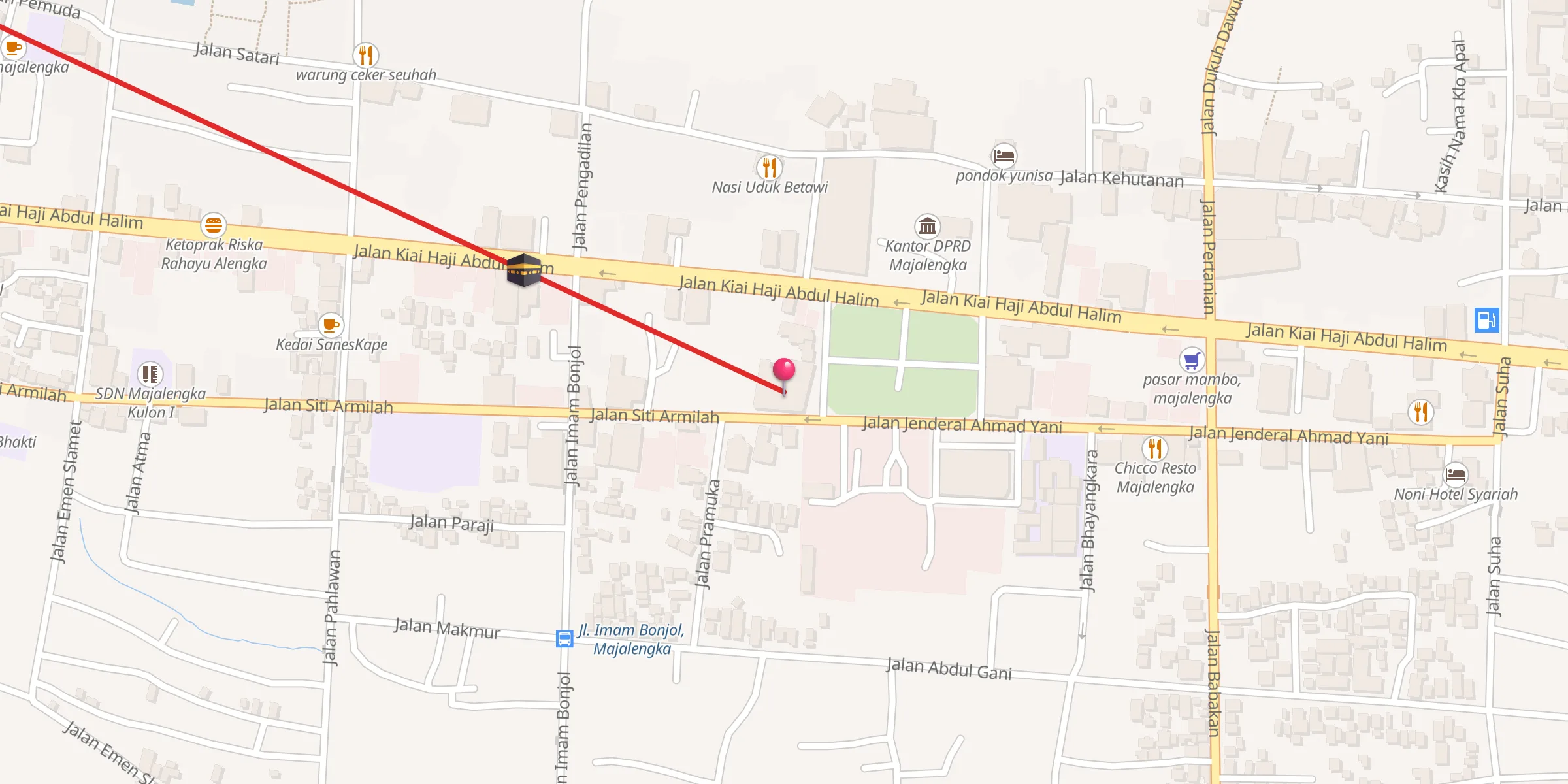 Carte de localisation : Mesjid Agung Al Imam