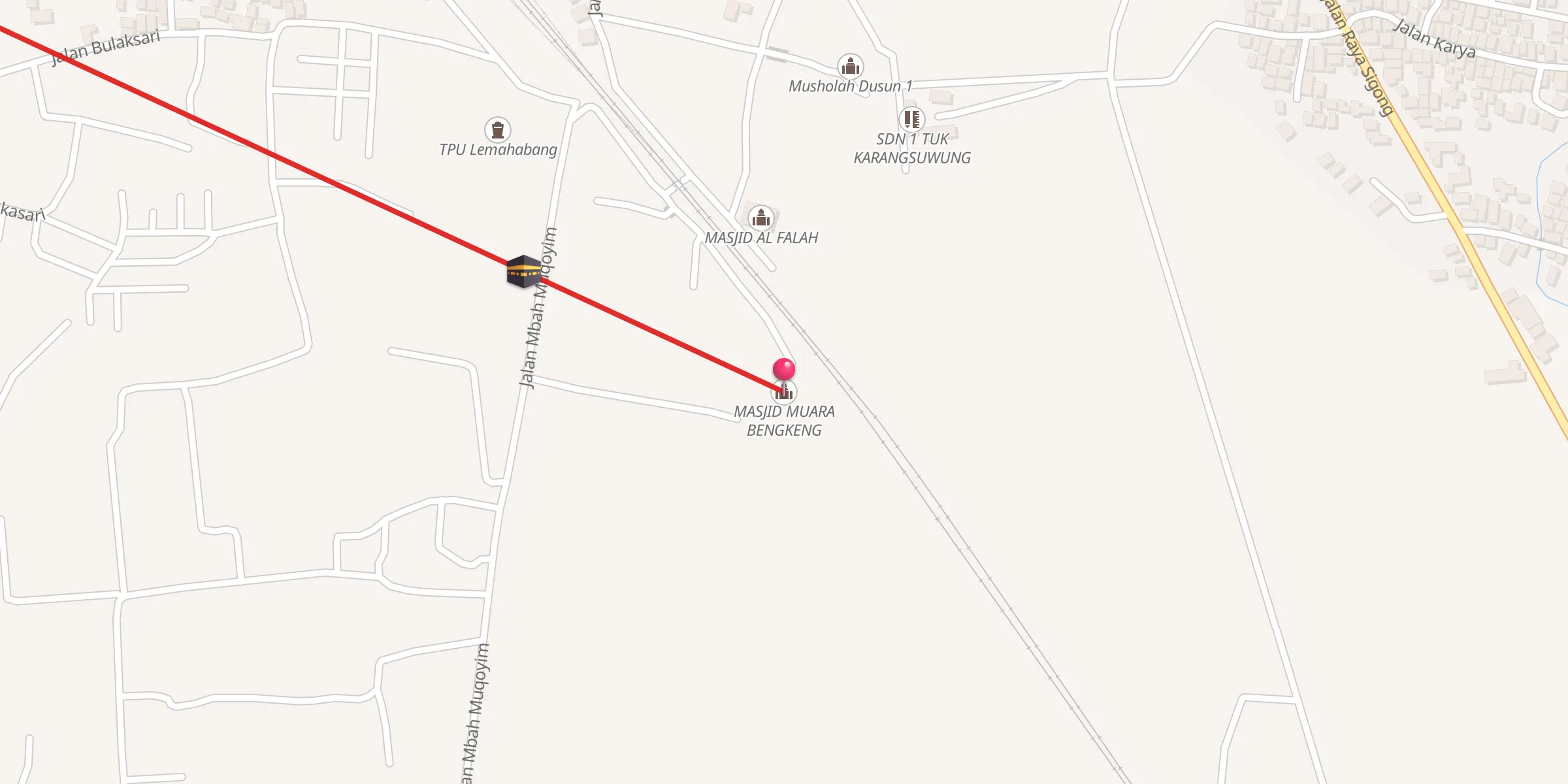 Carte de localisation : MASJID MUARA BENGKENG