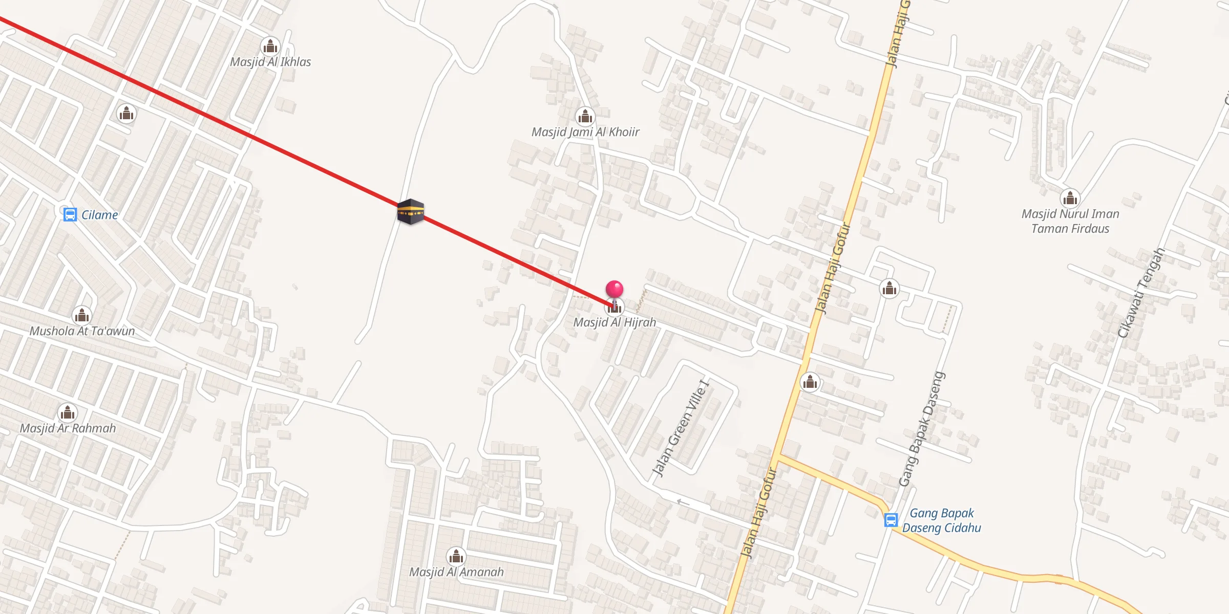Carte de localisation : Masjid Al Hijrah