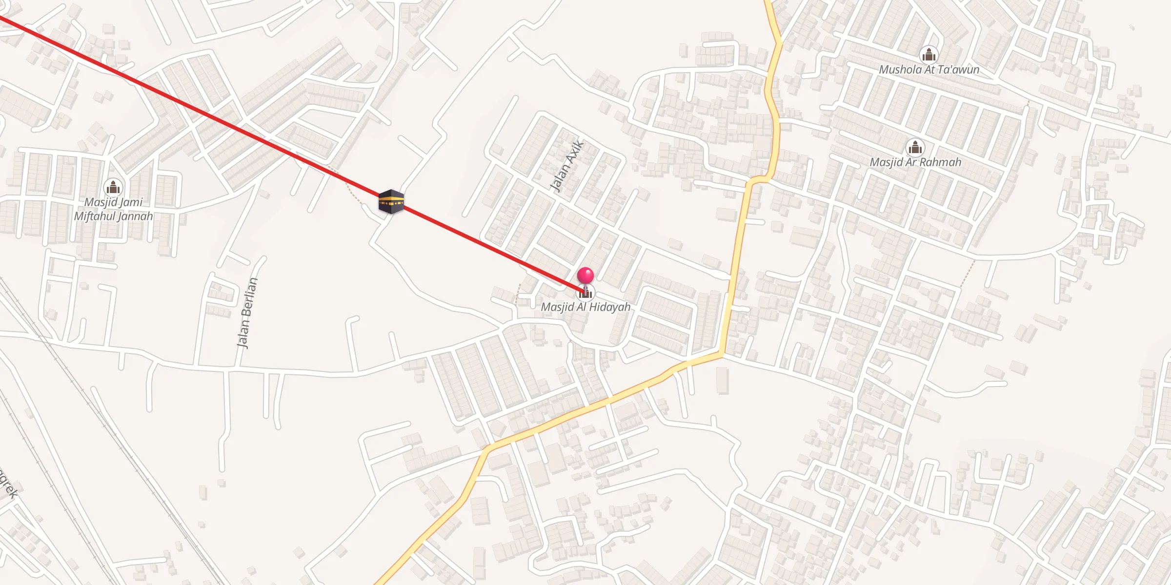 Carte de localisation : Masjid Al Hidayah