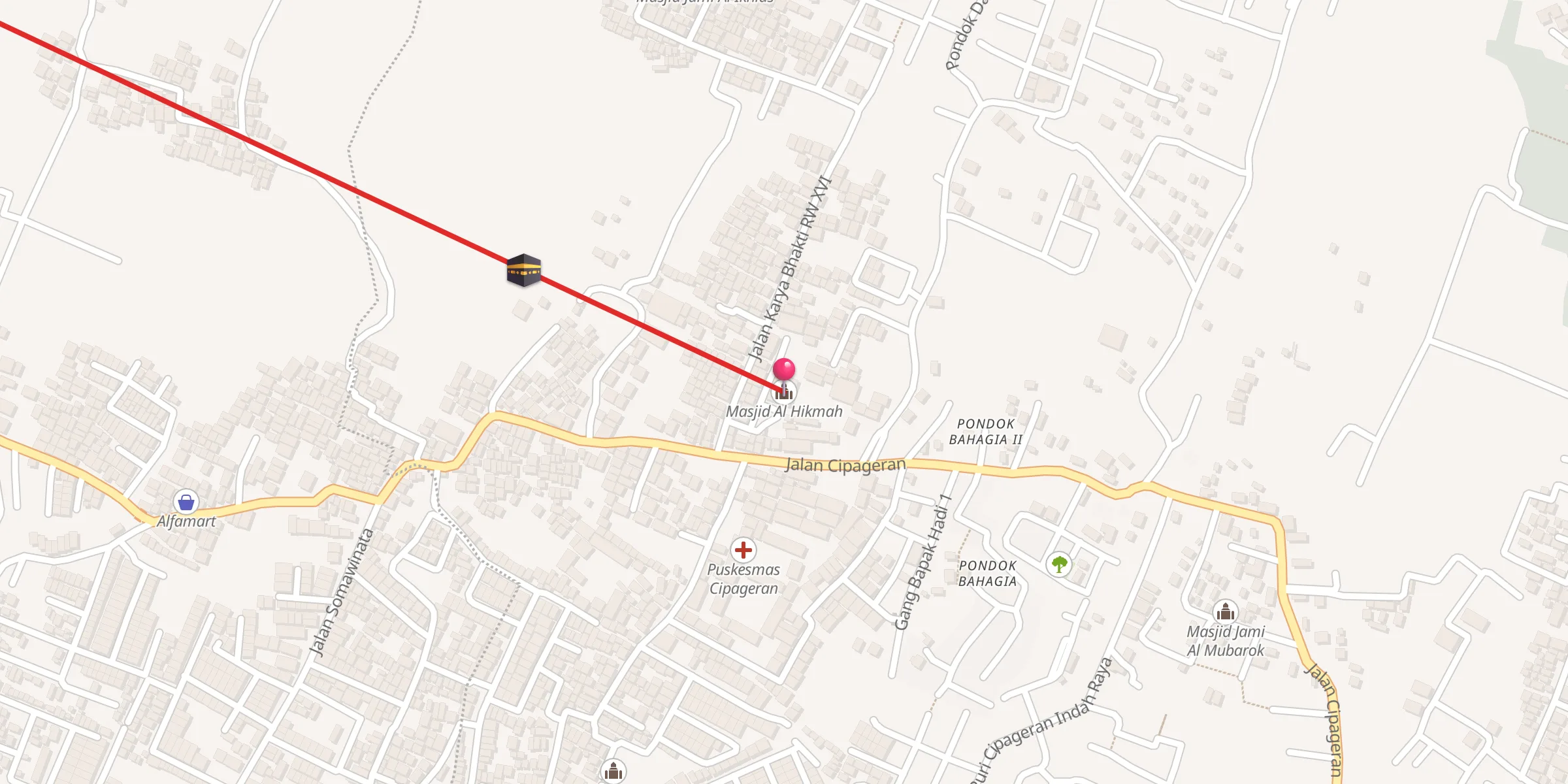 Carte de localisation : Masjid Al Hikmah