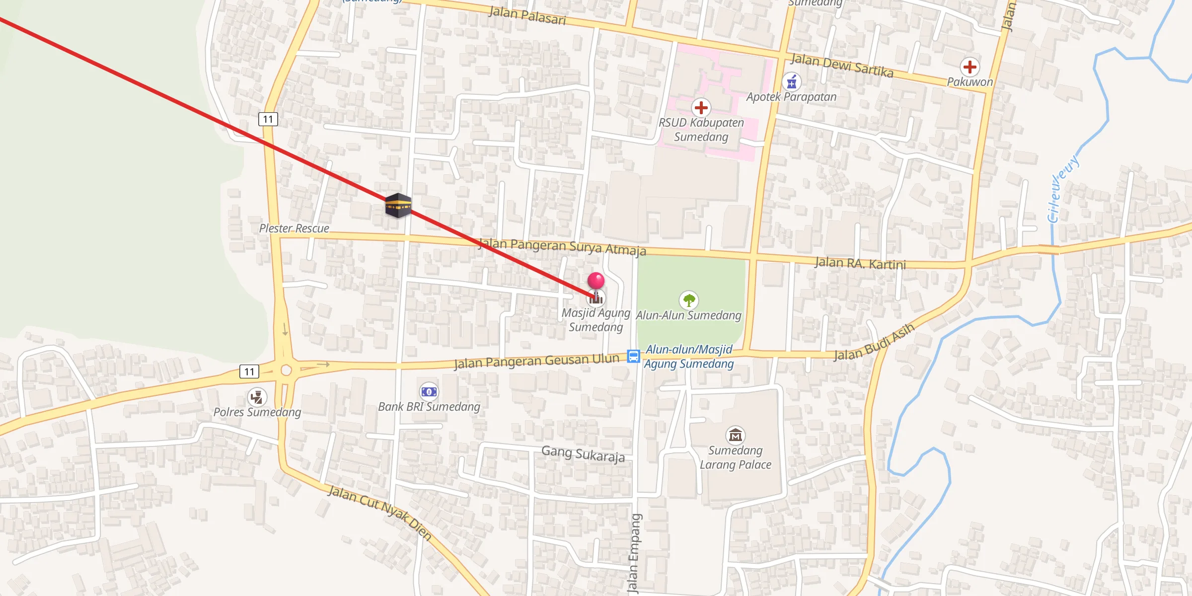 Carte de localisation : Masjid Agung Sumedang