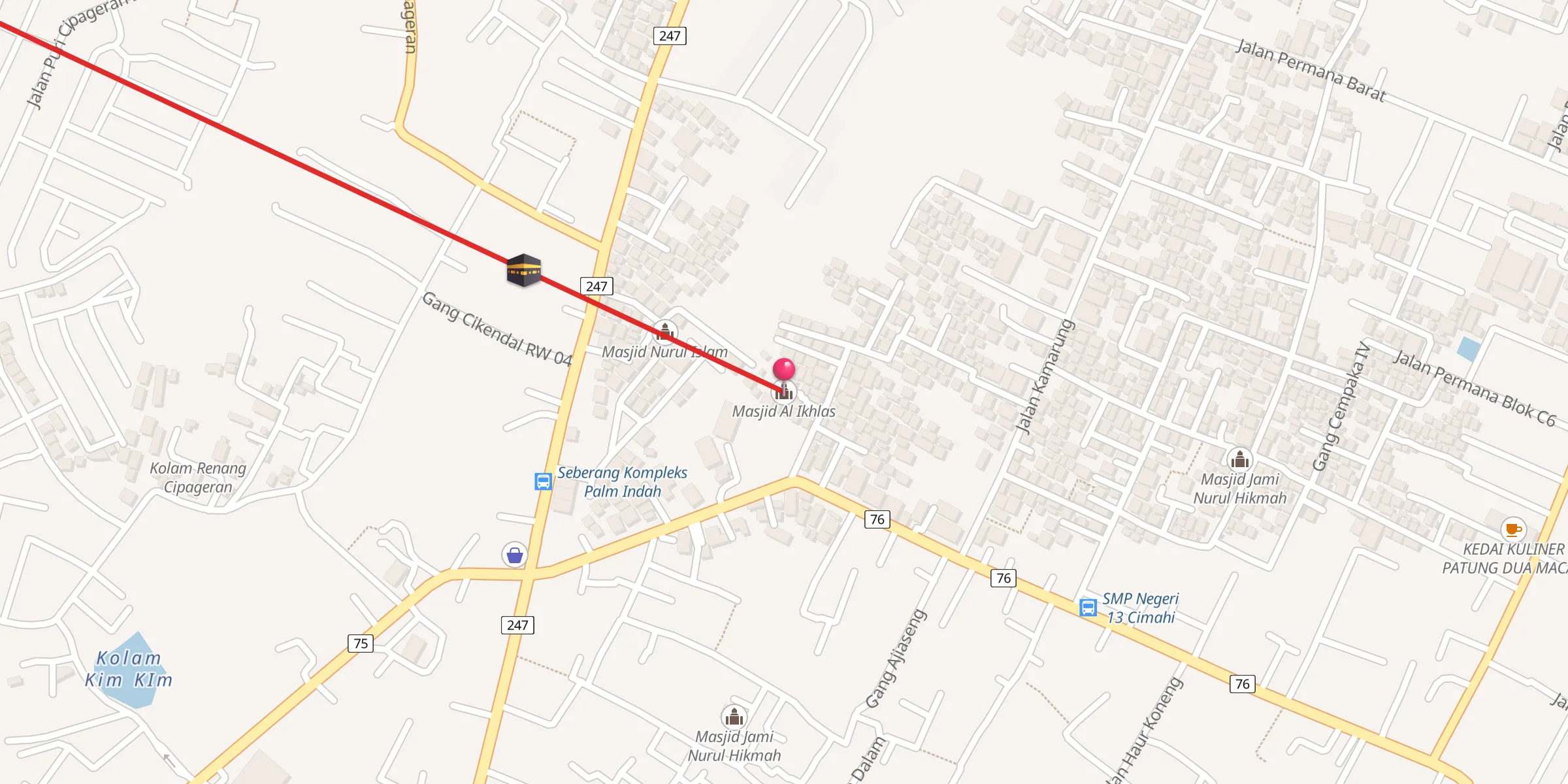Carte de localisation : Masjid Al Ikhlas
