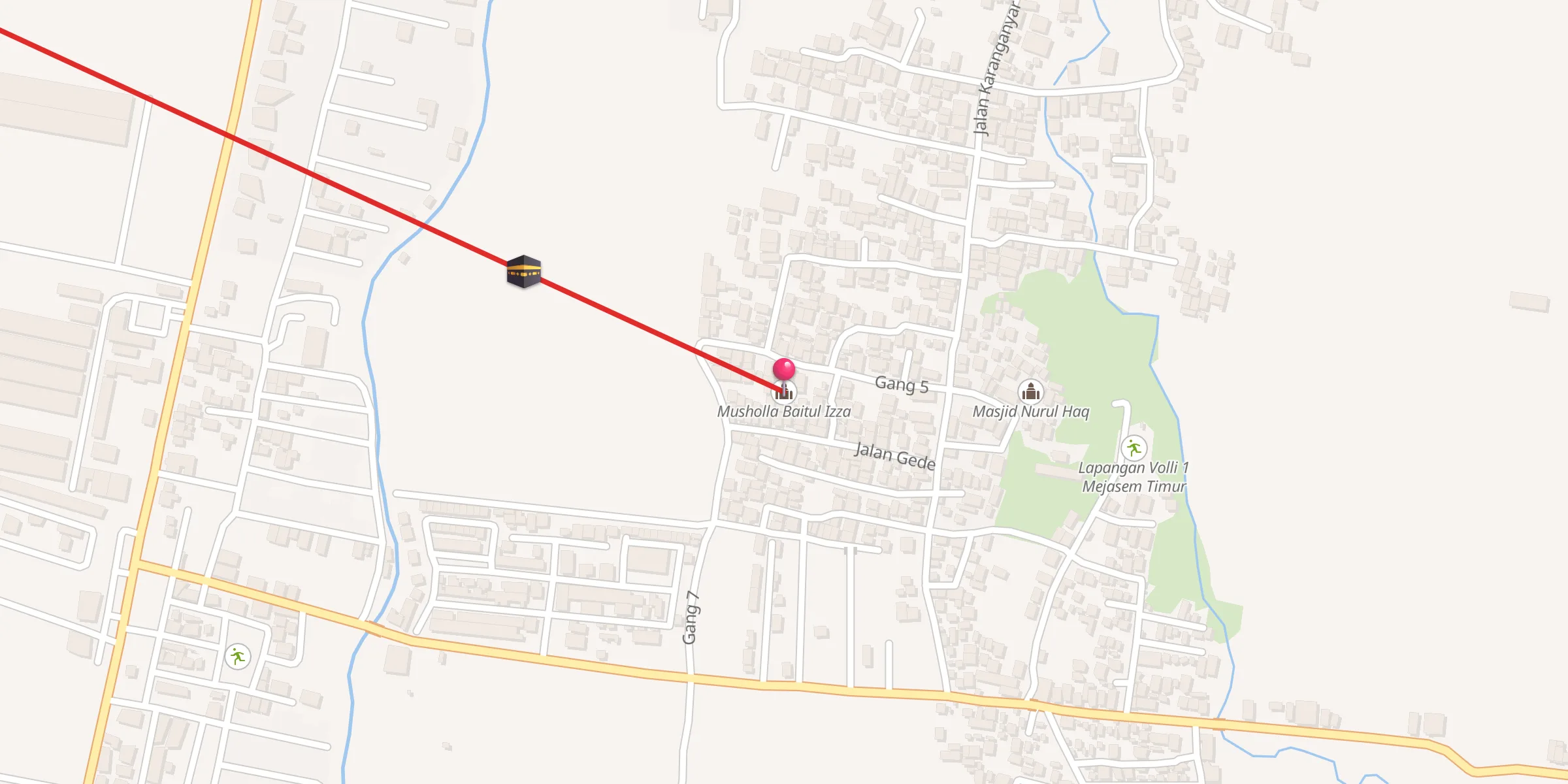 Carte de localisation : Musholla Baitul Izza