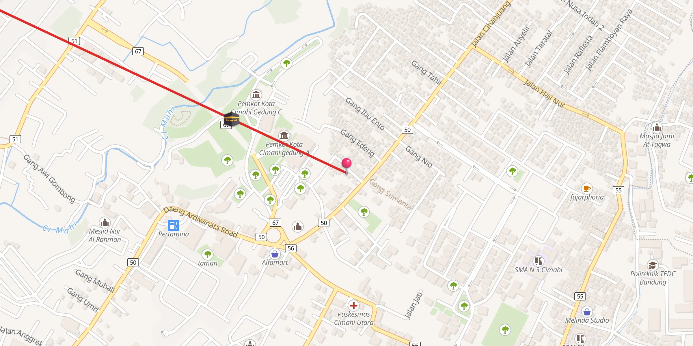 Carte de localisation : Masjid Al Hidayah