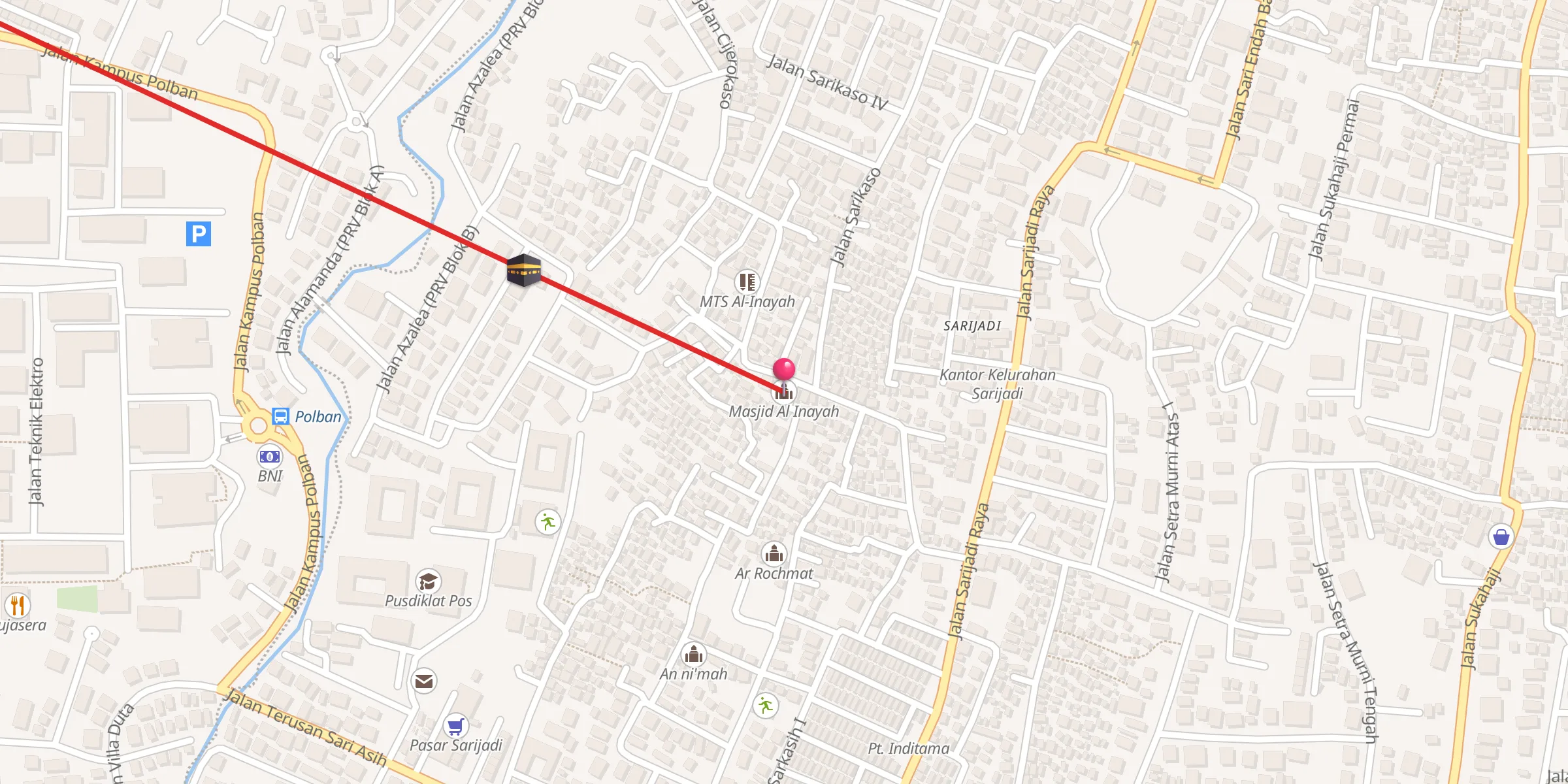 Carte de localisation : Masjid Al Inayah