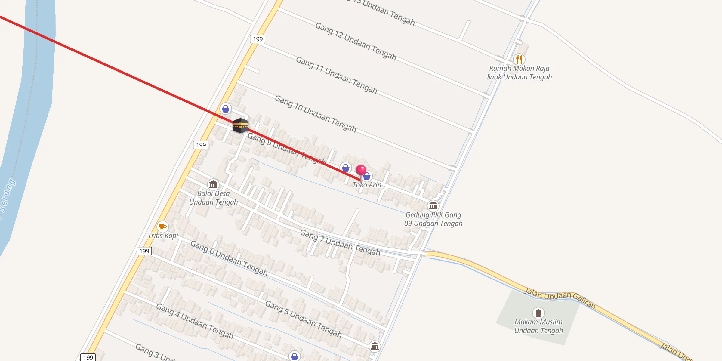 Carte de localisation : Langgar/Mushola Gang 09 Undaan Tengah