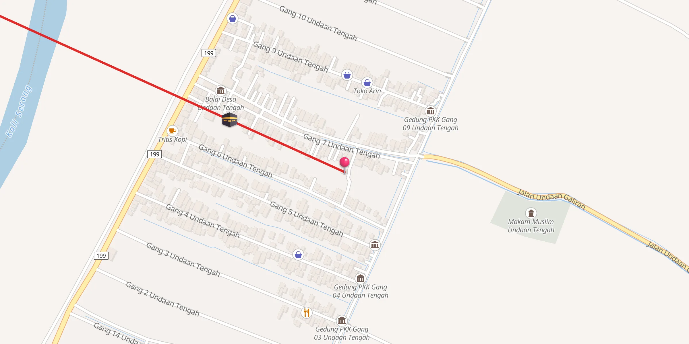 Carte de localisation : Mushola Gang 7 Undaan Tengah