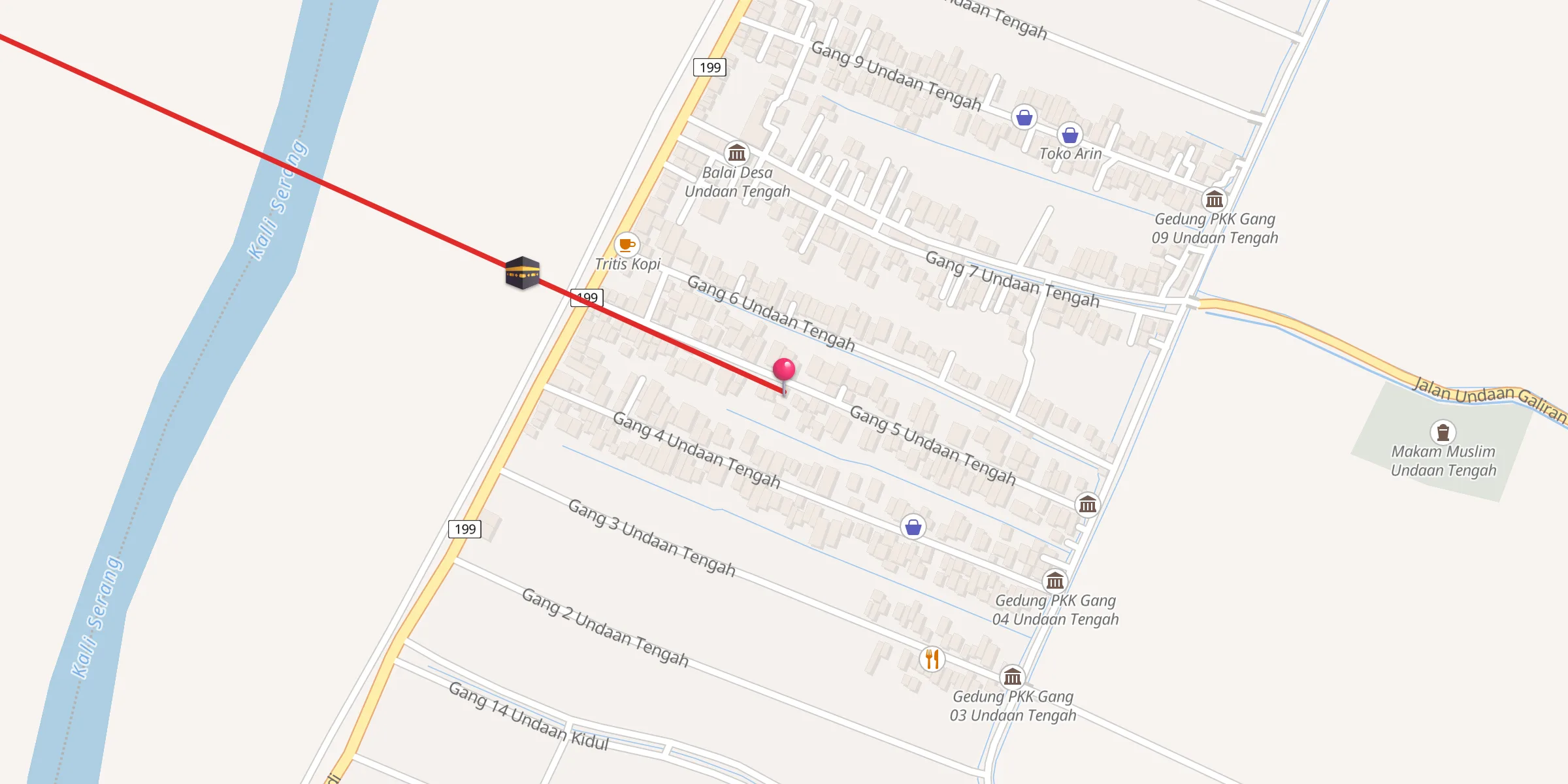 Carte de localisation : Mushola LDII Undaan Tengah