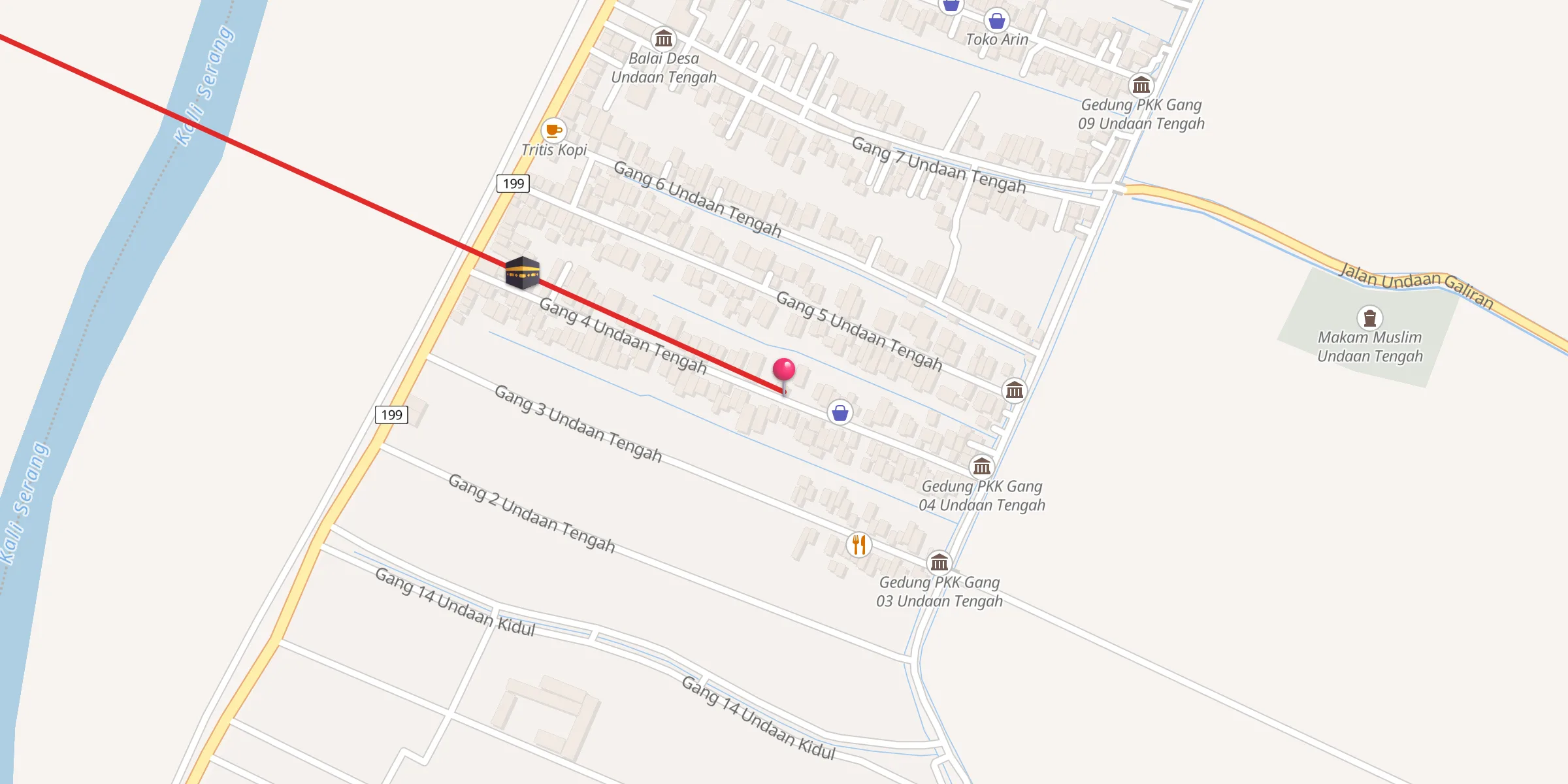 Carte de localisation : Langgar/Mushola Gang 4 Undaan Tengah