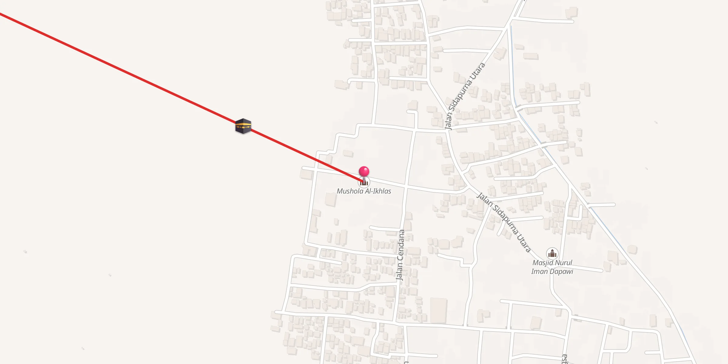 Carte de localisation : Mushola Al-Ikhlas