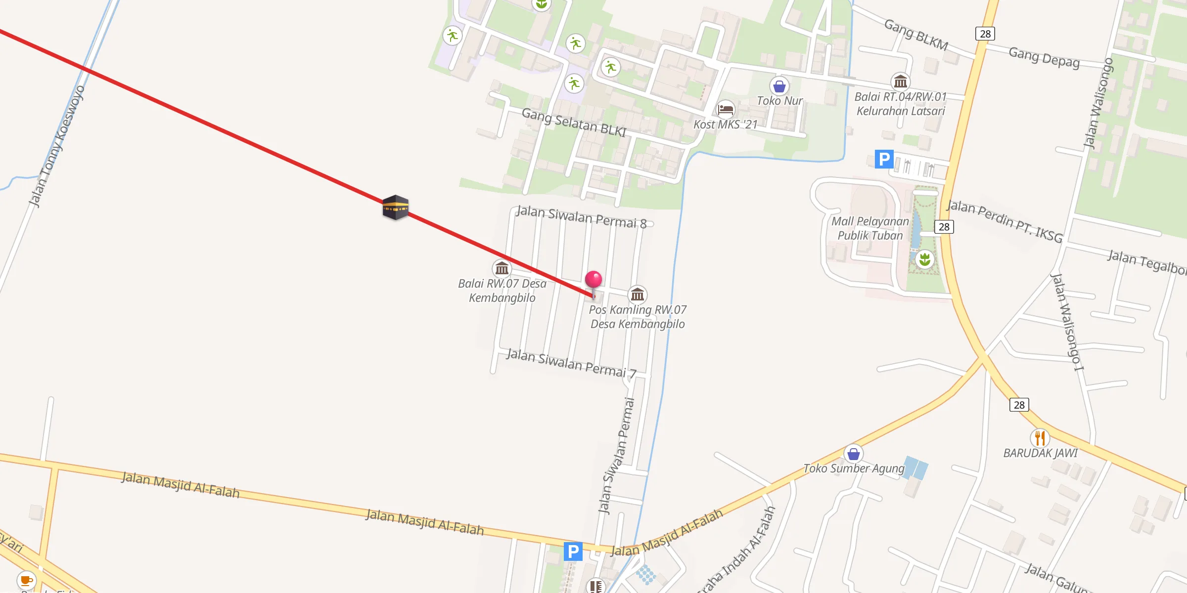 Carte de localisation : Masjid Al-Ihsan Perumahan Siwalan Permai