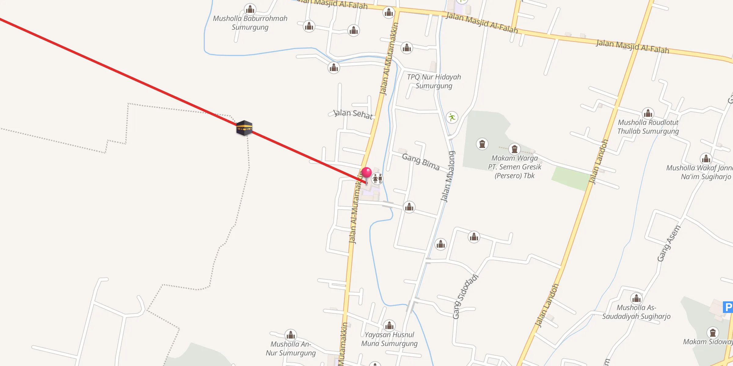 Carte de localisation : Masjid Al-Mutamakkin Sumurgung