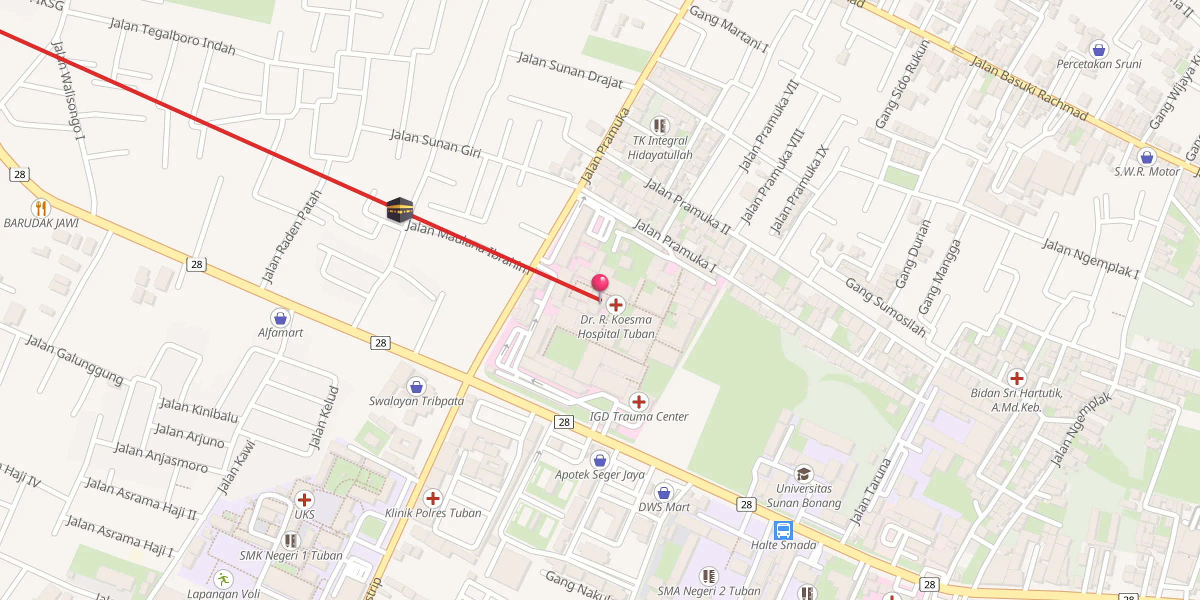 Carte de localisation : Masjid Darul Maghfiroh
