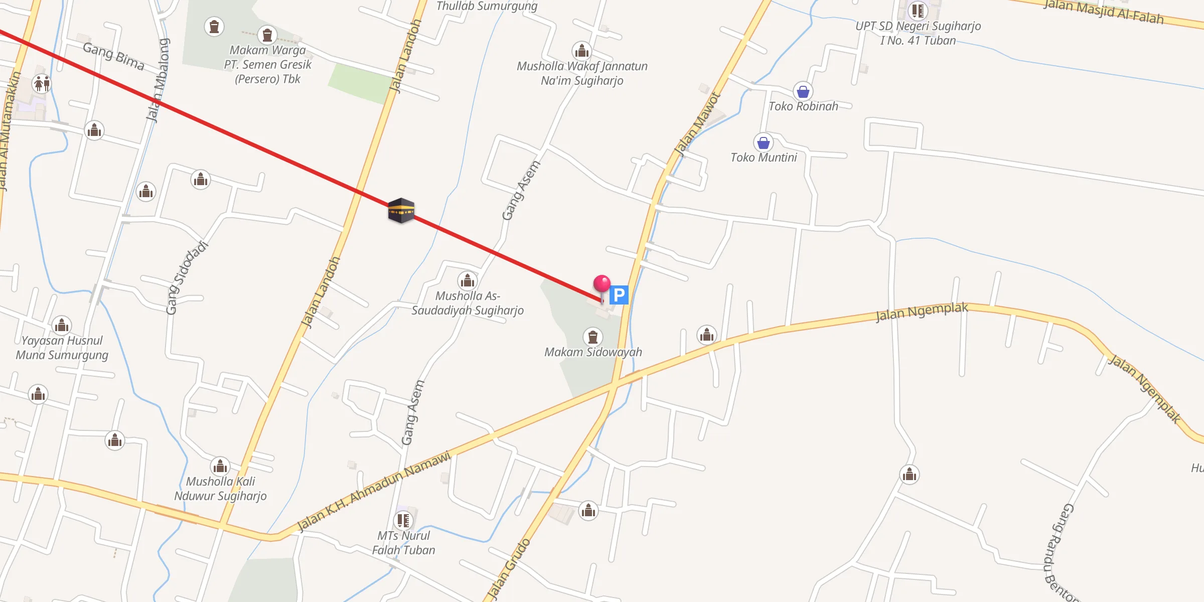 Carte de localisation : Masjid Al-Falah Sugiharjo