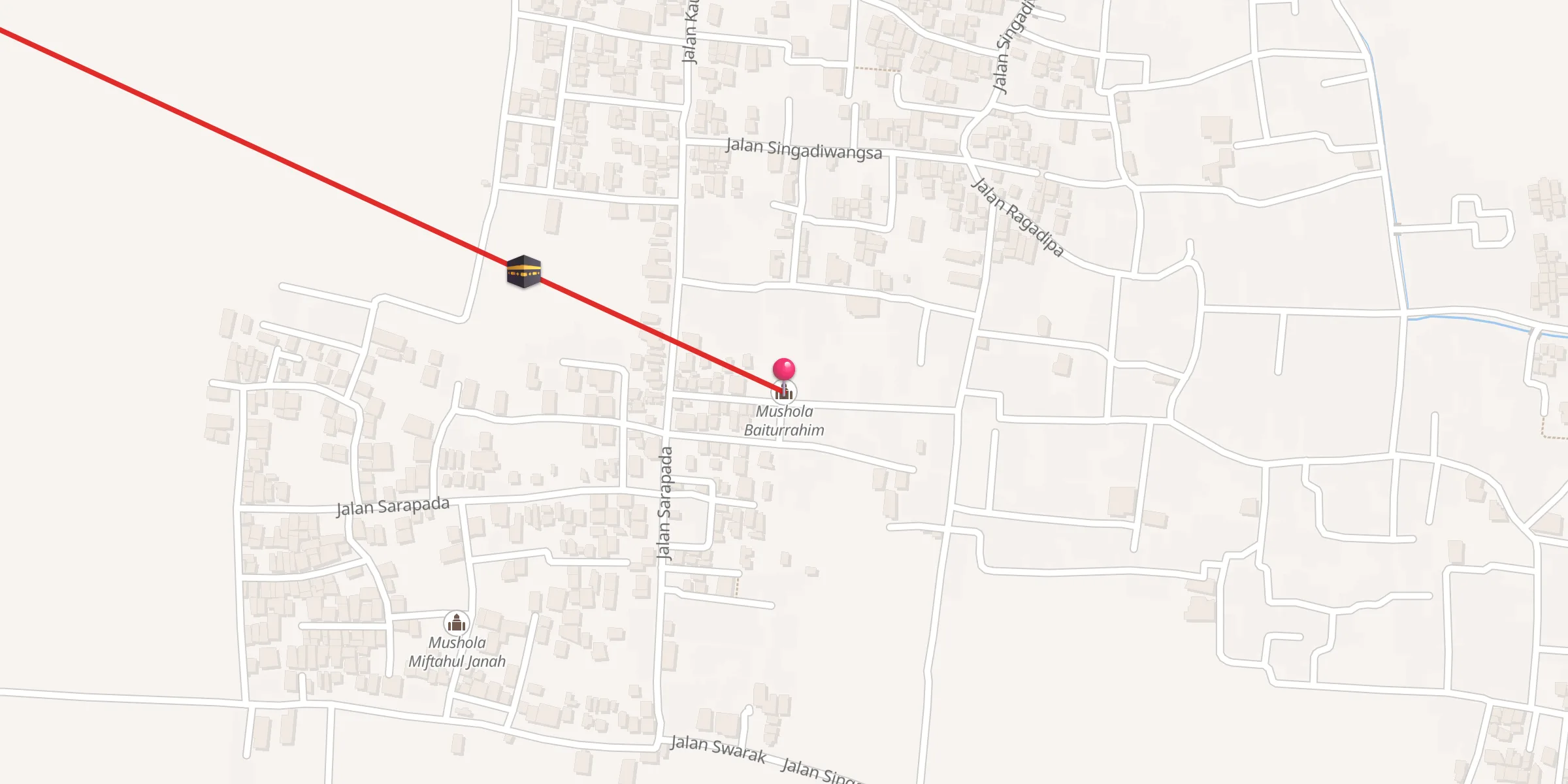 Carte de localisation : Mushola Baiturrahim