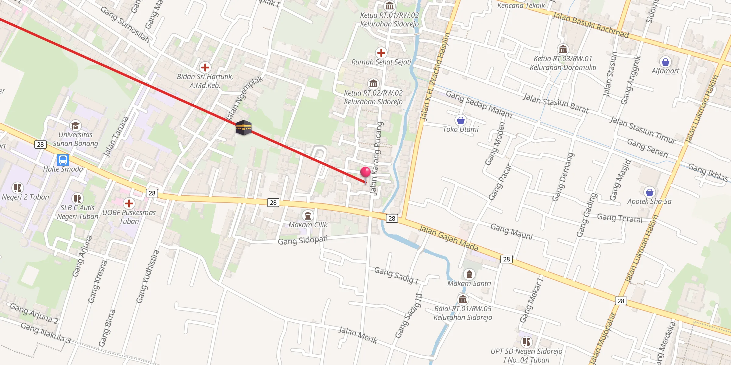 Carte de localisation : Langgar Al-Bakti