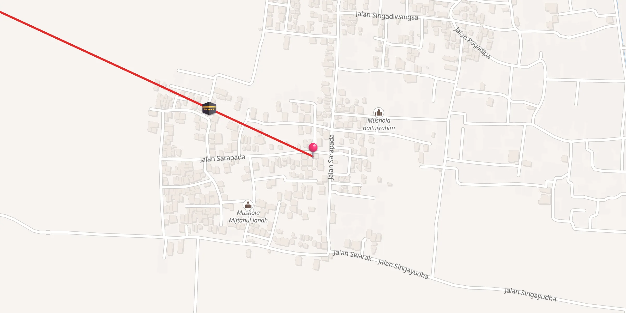 Carte de localisation : Mushola Darussalam