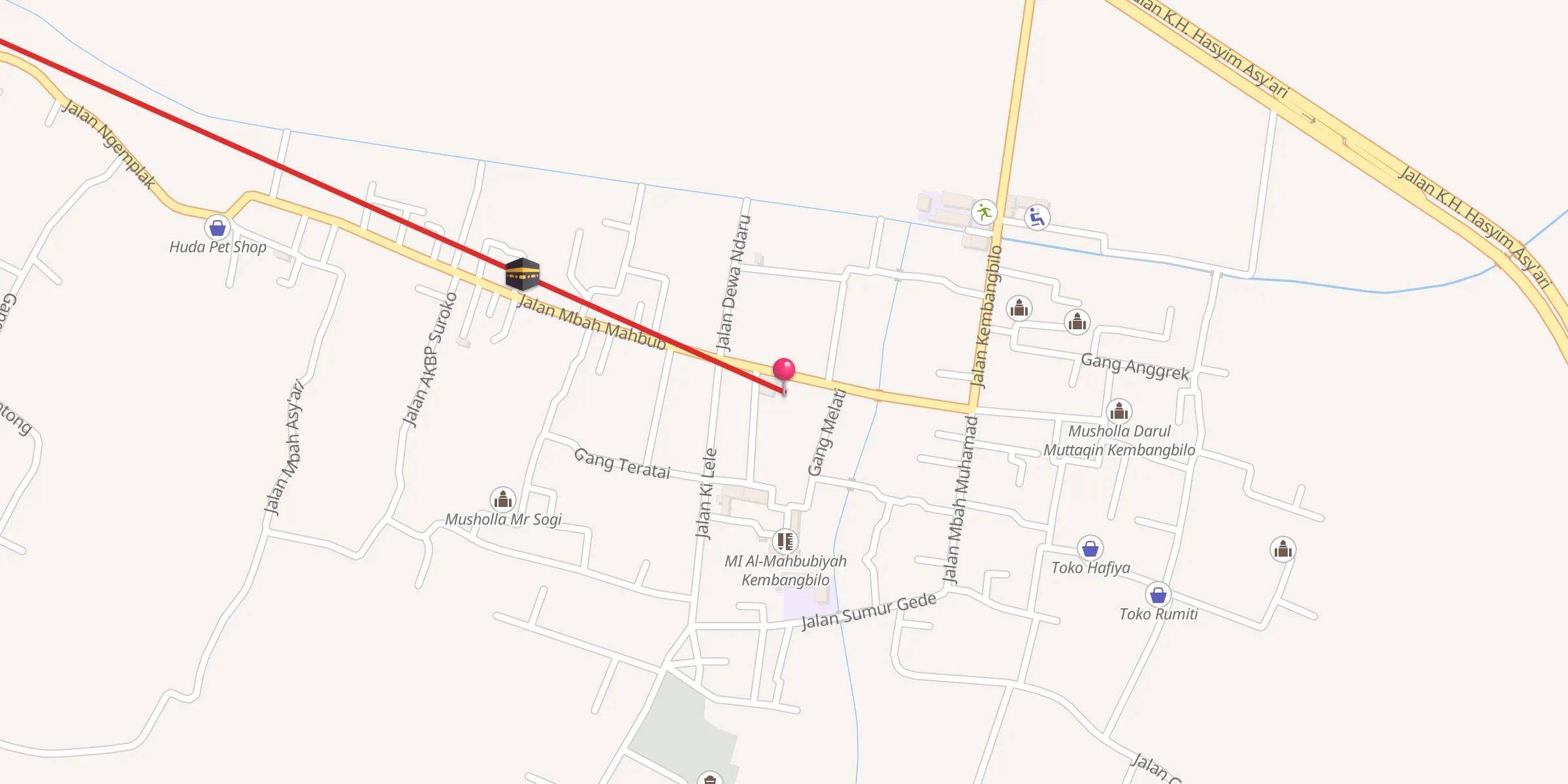 Carte de localisation : Langgar Karto Duwiryo Kembangbilo