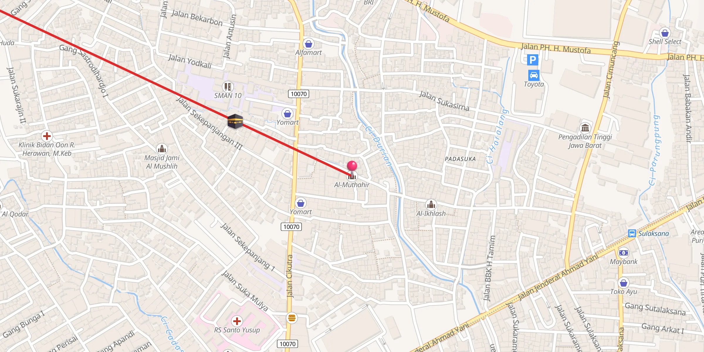 Carte de localisation : Al-Muthahir