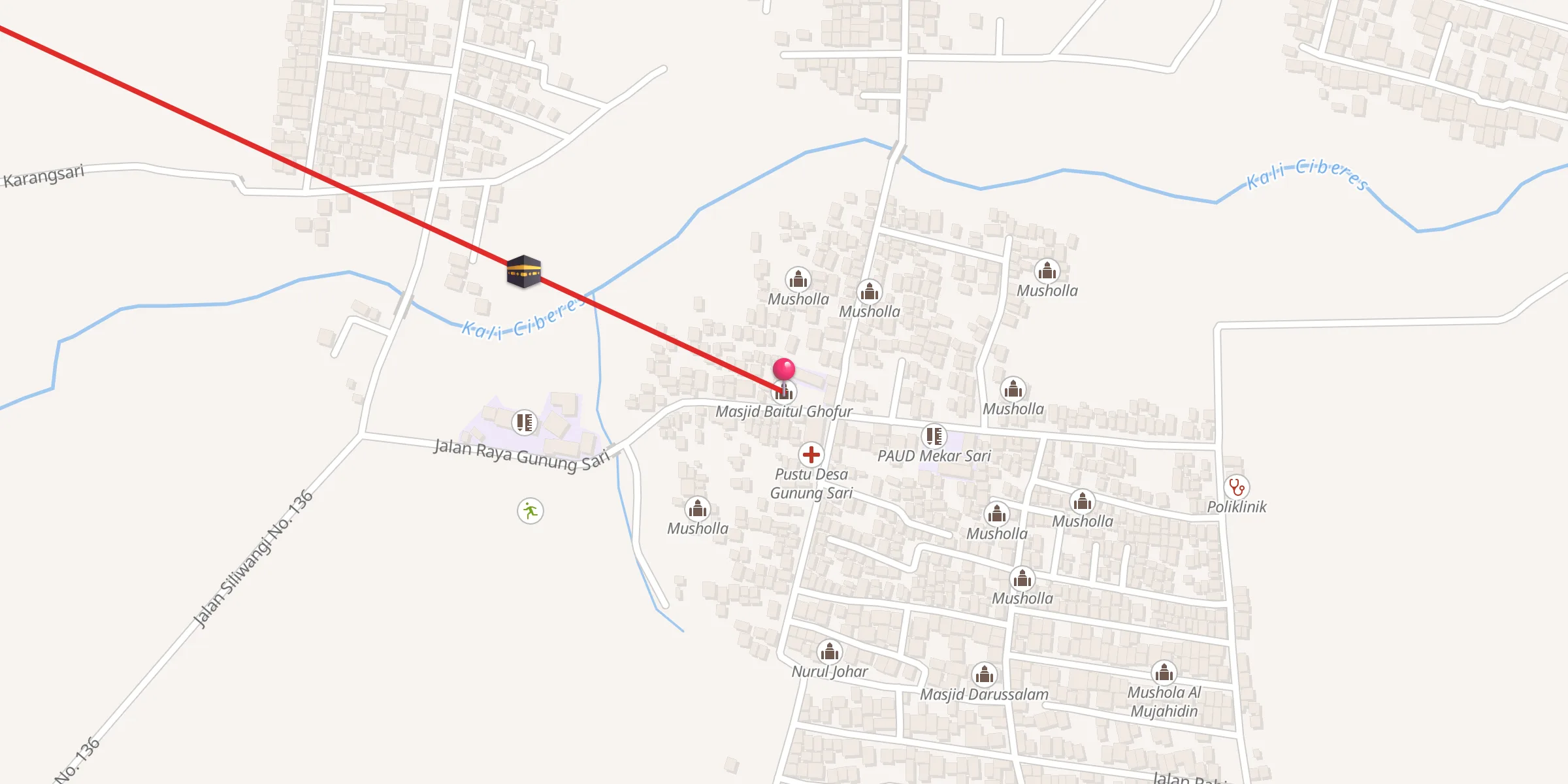 Carte de localisation : Masjid Baitul Ghofur