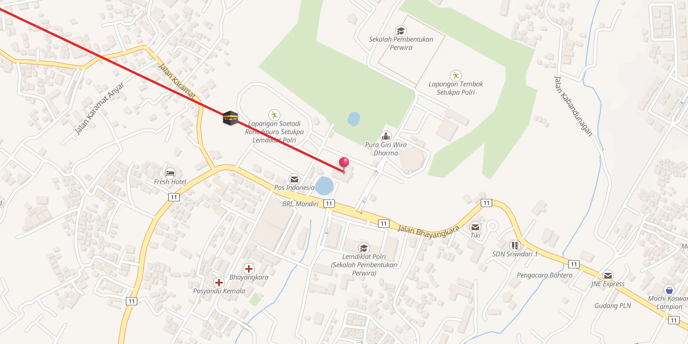 Carte de localisation : Mesjid Al-Muttaqin