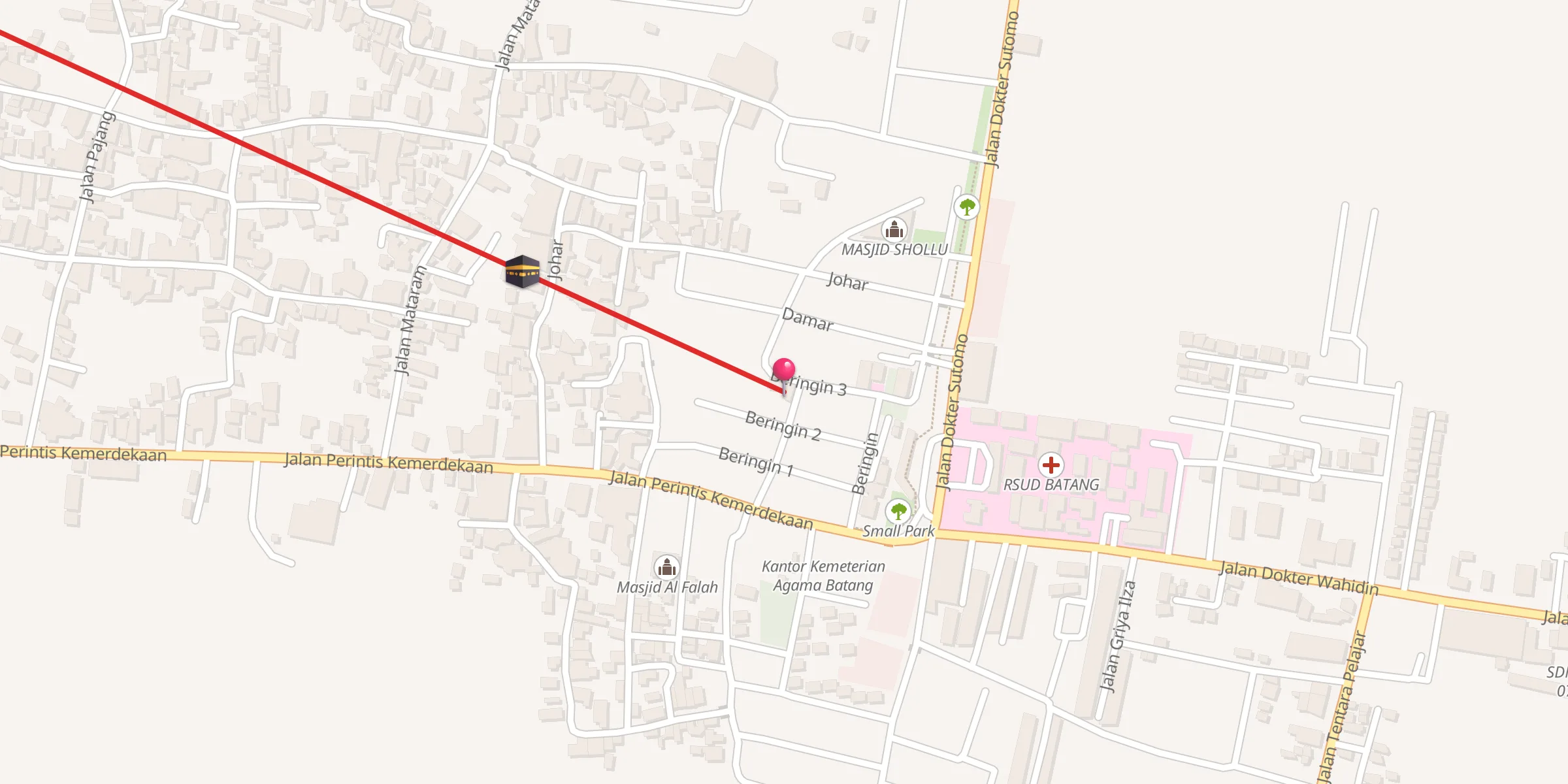 Carte de localisation : Mushola Al-Hikmah