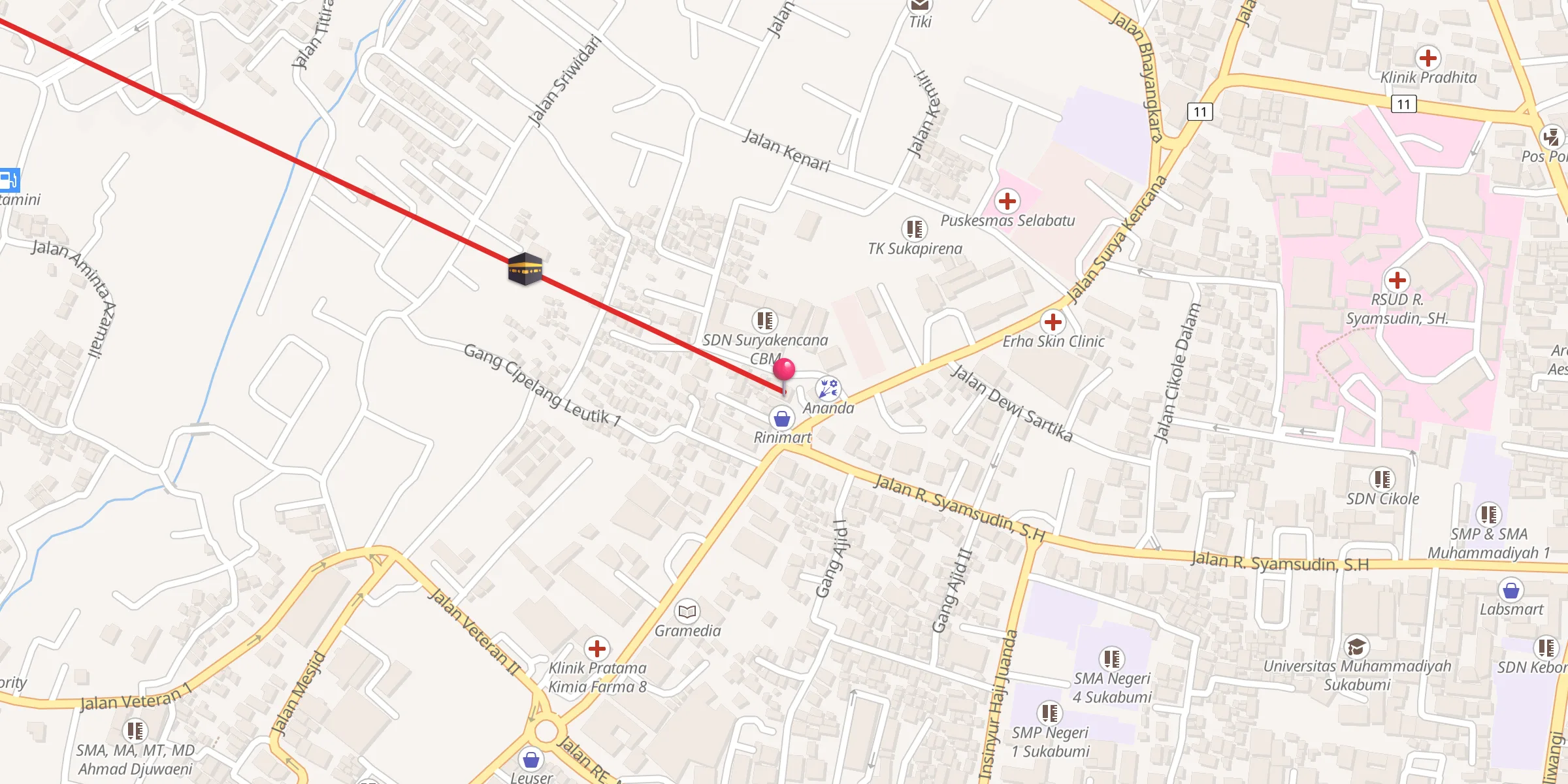 Carte de localisation : Masjid Tijanul Anwar
