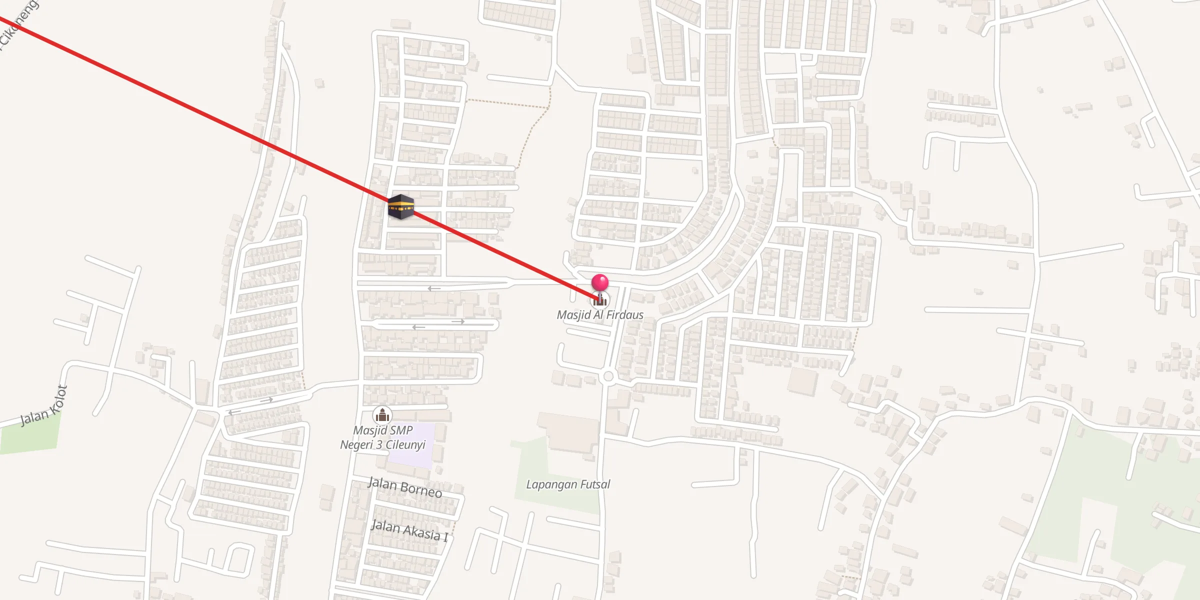 Carte de localisation : Masjid Al Firdaus
