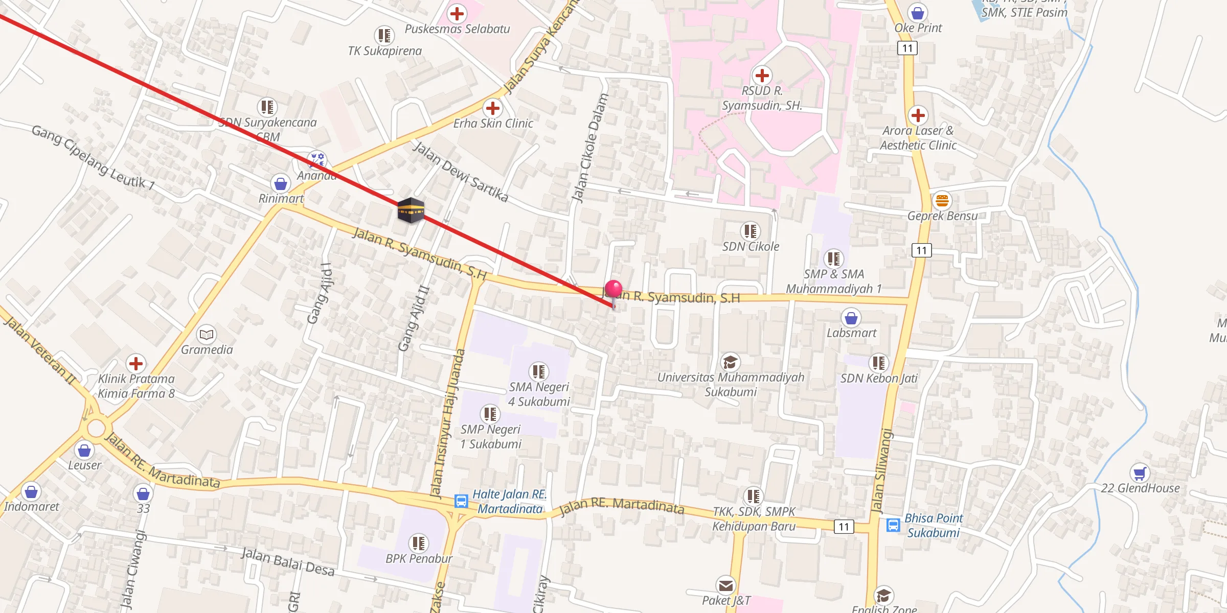 Carte de localisation : Masjid Jami Al Latief