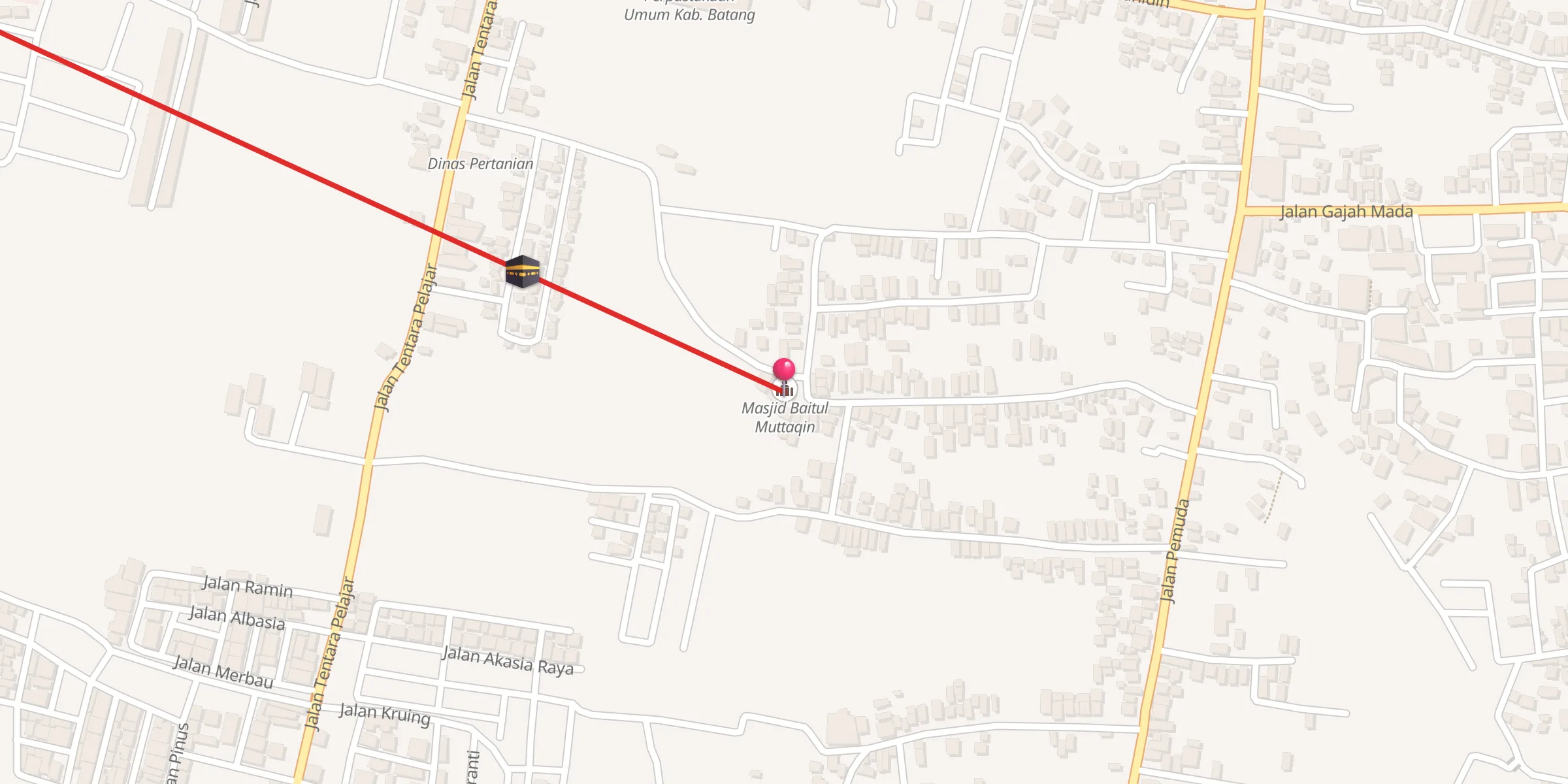 Carte de localisation : Masjid Baitul Muttaqin