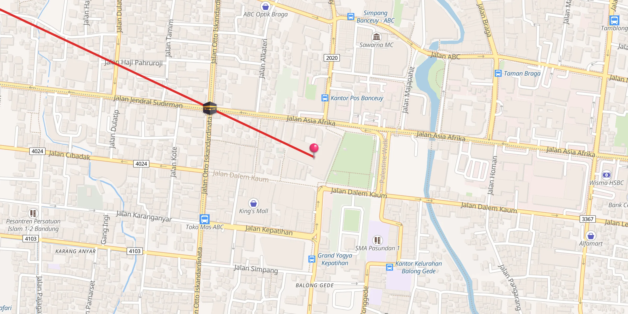Carte de localisation : Masjid Raya Bandung